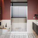 Single Sliding Shower Door With Handle - Chrome