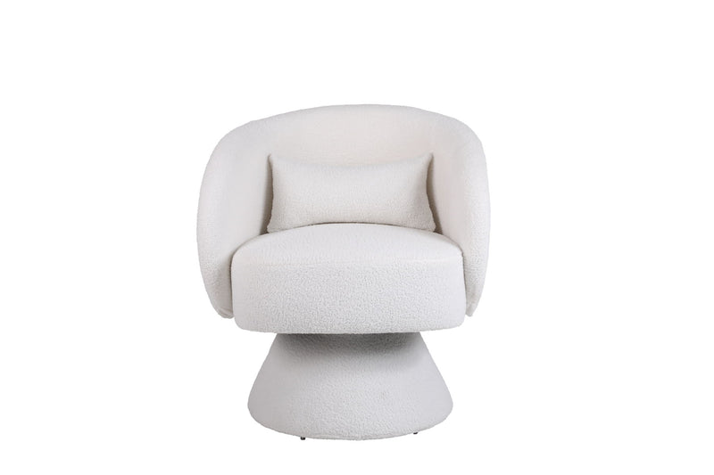 Swivel Accent Chair, Armchair Round Barrel Chair In Fabric For Living Room Bedroom