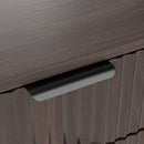 Tilt Out Trash Can Cabinet With Wave Textured Drawer & Pull Out Bin