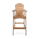 Outdoor Acacia Wood Adirondack Barstools (Set of 2)