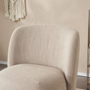 Modern Low Back Accent Upholstered Armless Living Room Chairs, Round Feet