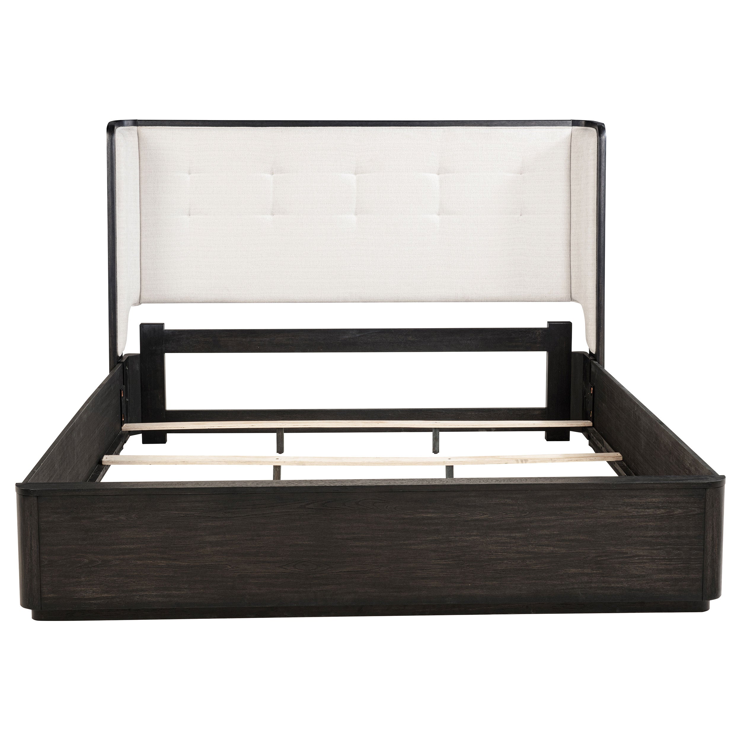 Leandro 55-inch California King Wingback Bed Burnished Black — view 4