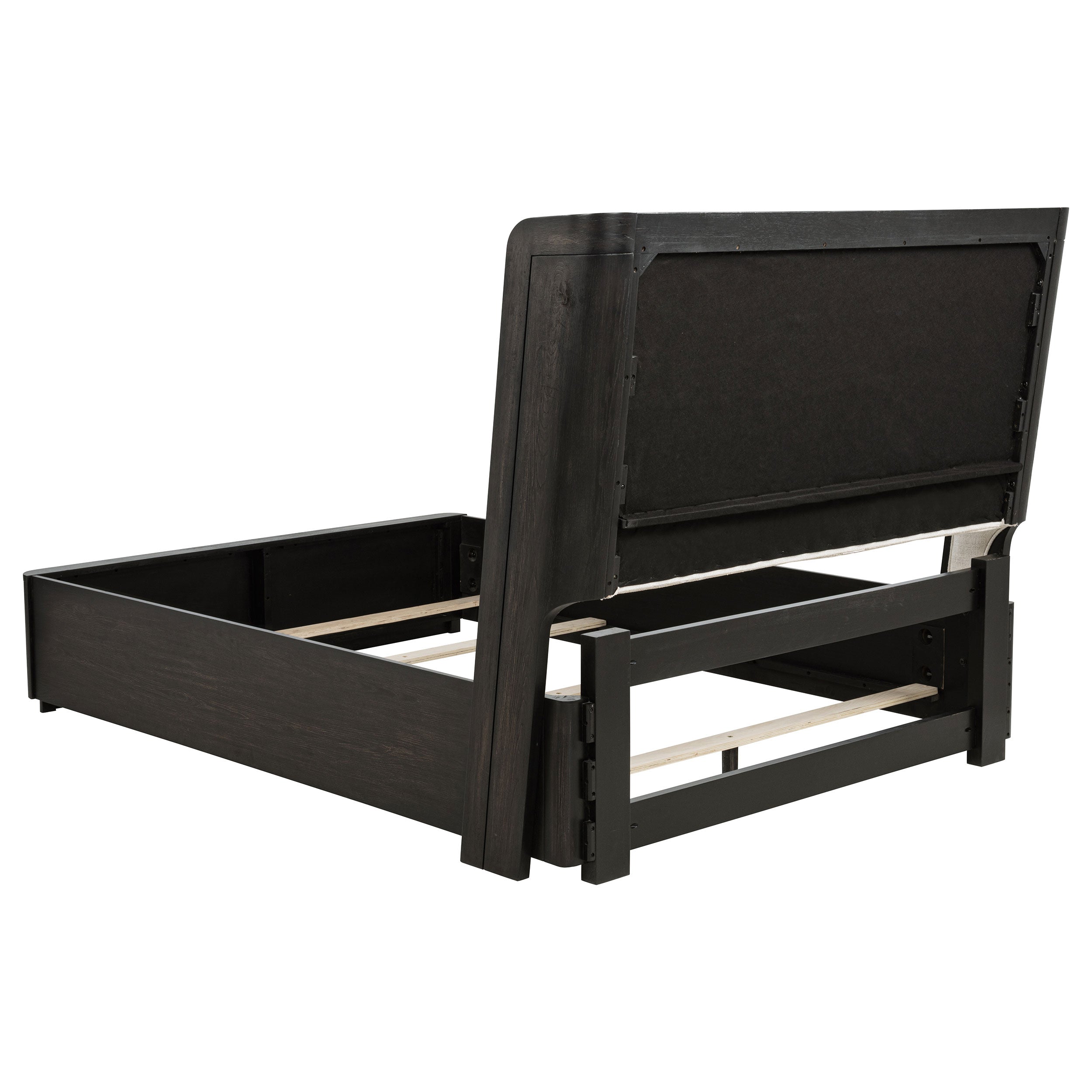 Leandro 55-inch Queen Wingback Bed Burnished Black — view 5