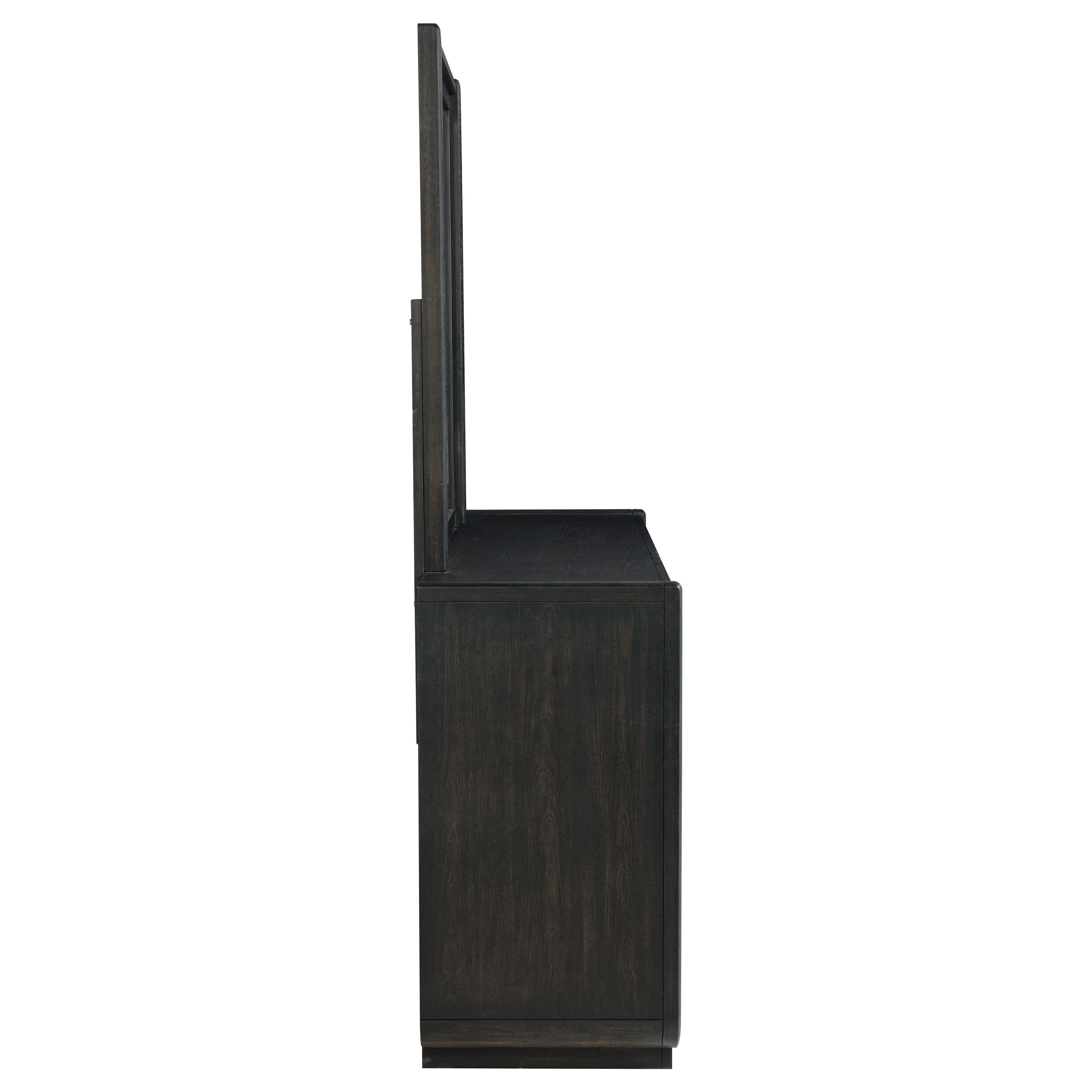 Leandro 8-drawer Bedroom Dresser with Mirror Burnished Black — view 9
