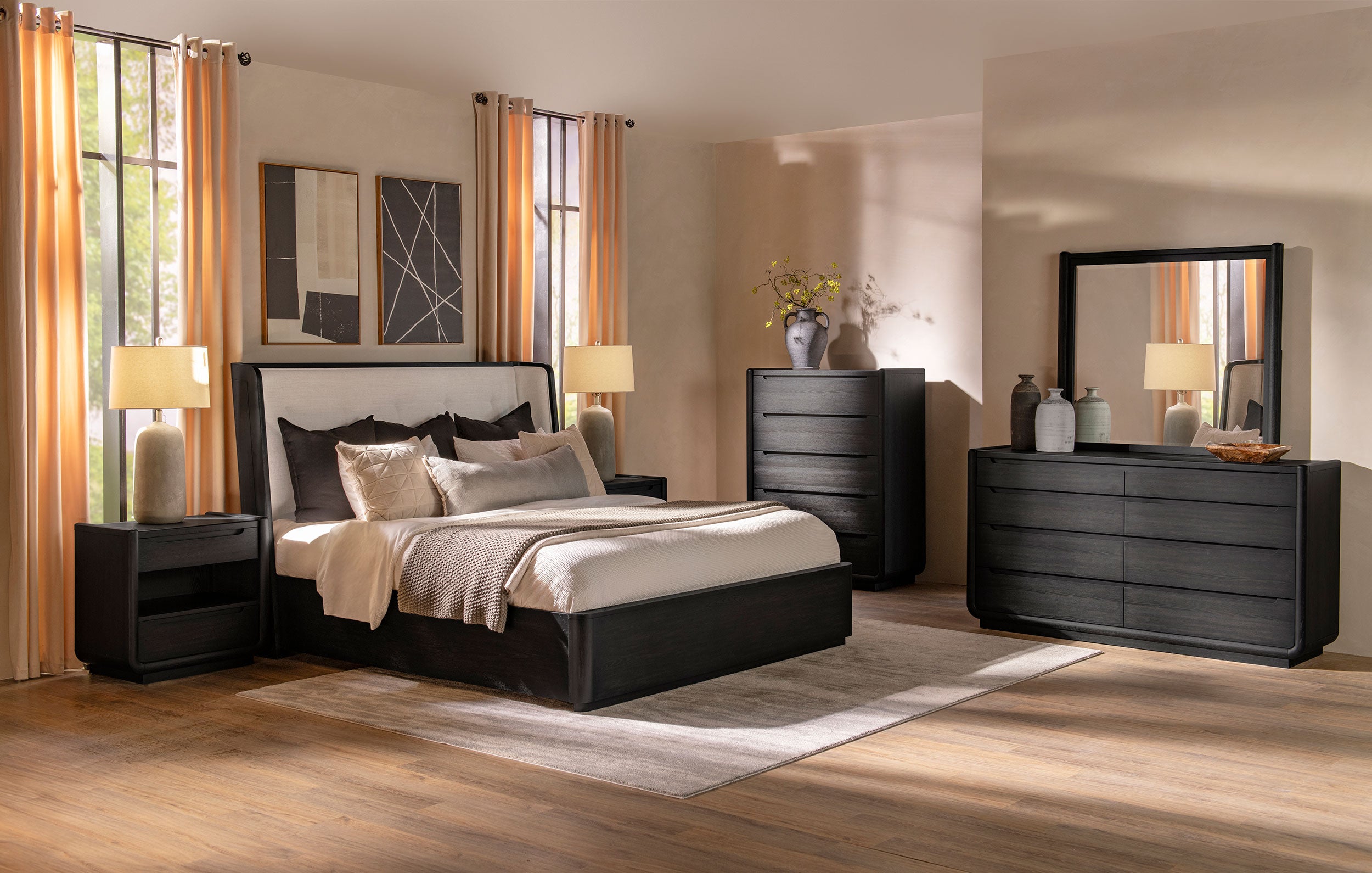 Leandro 8-drawer Bedroom Dresser Cabinet Burnished Black — view 13