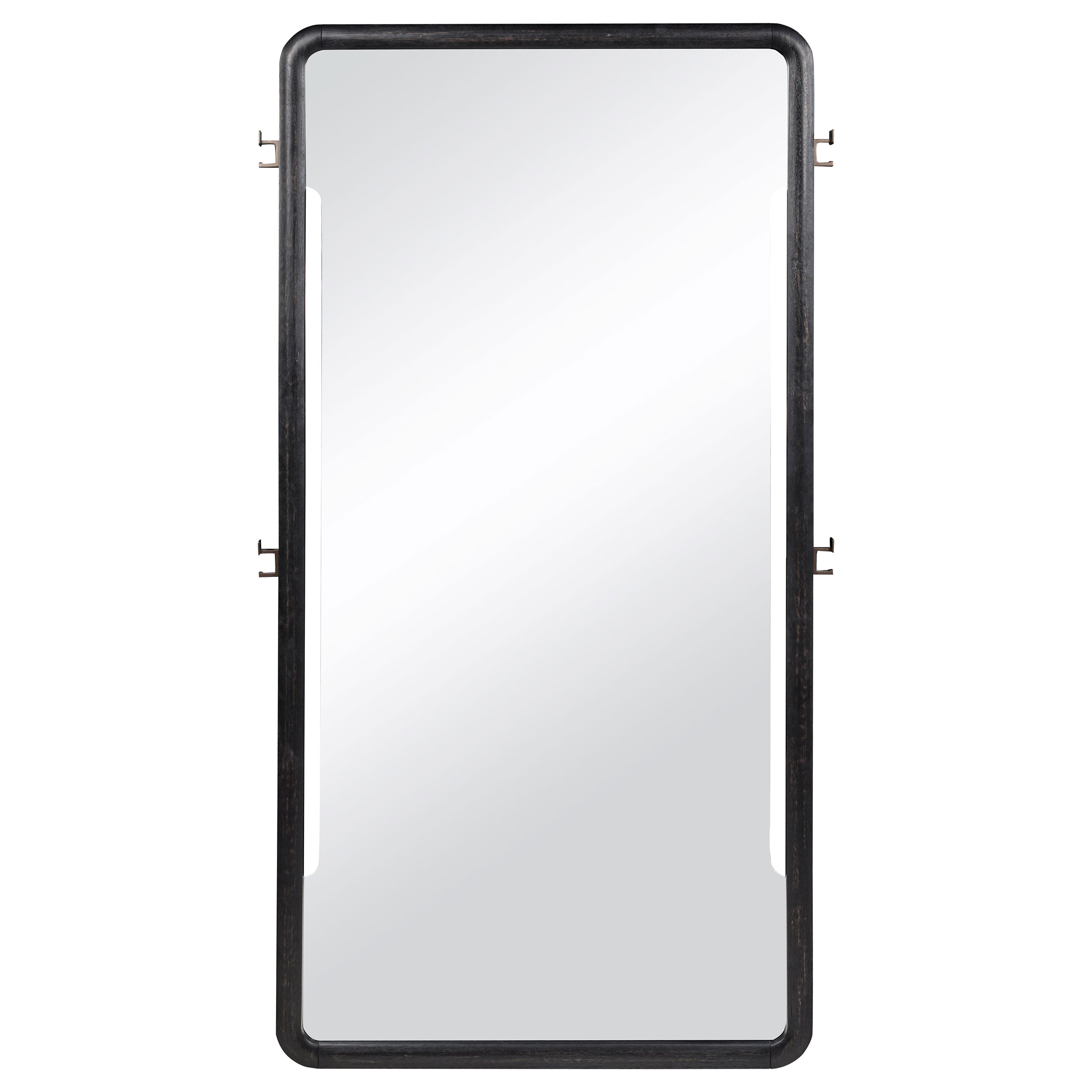 Leandro 76-inch Full Length Floor Mirror Burnished Black — view 3