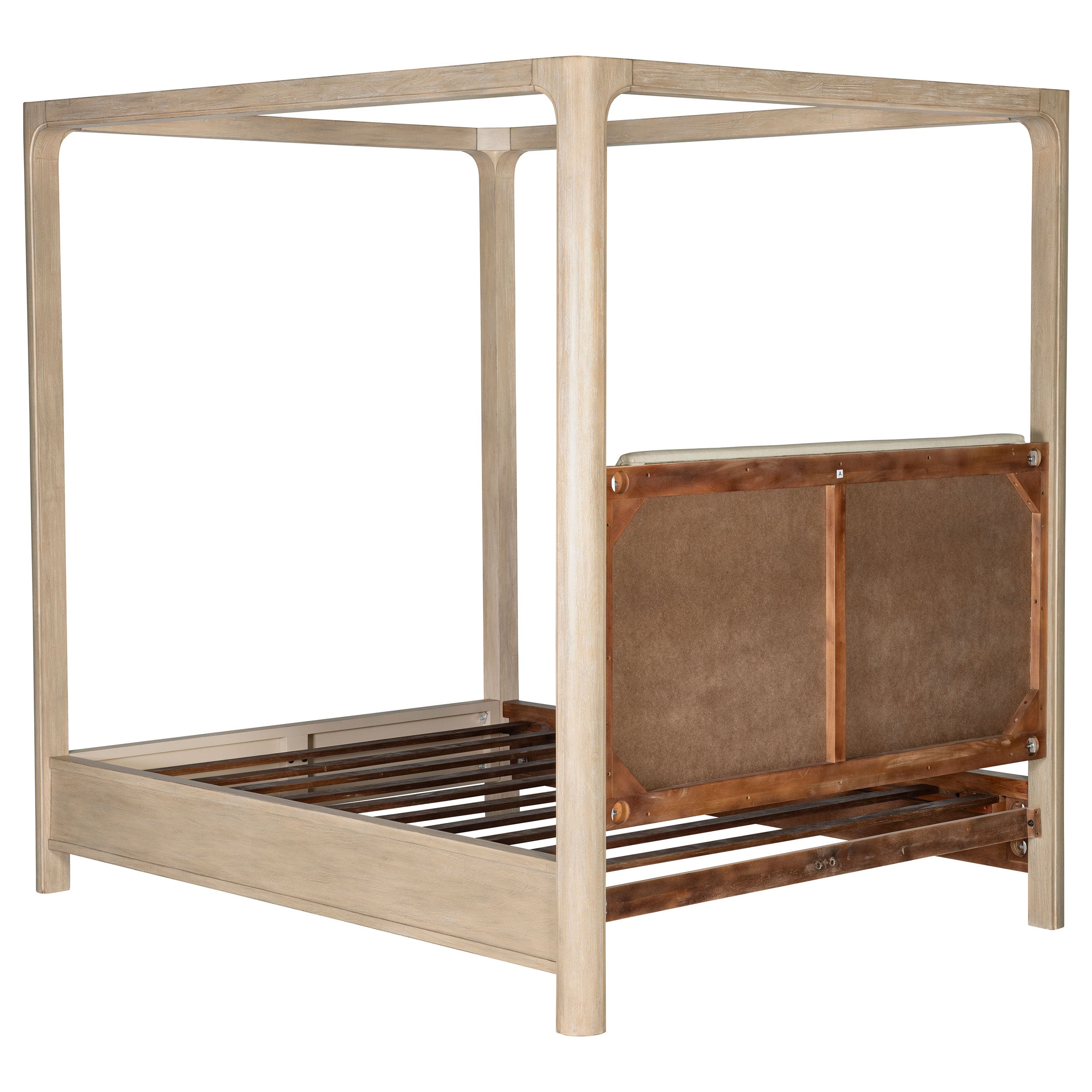 Solano 85-inch California King Canopy Bed Weathered Mango — view 6