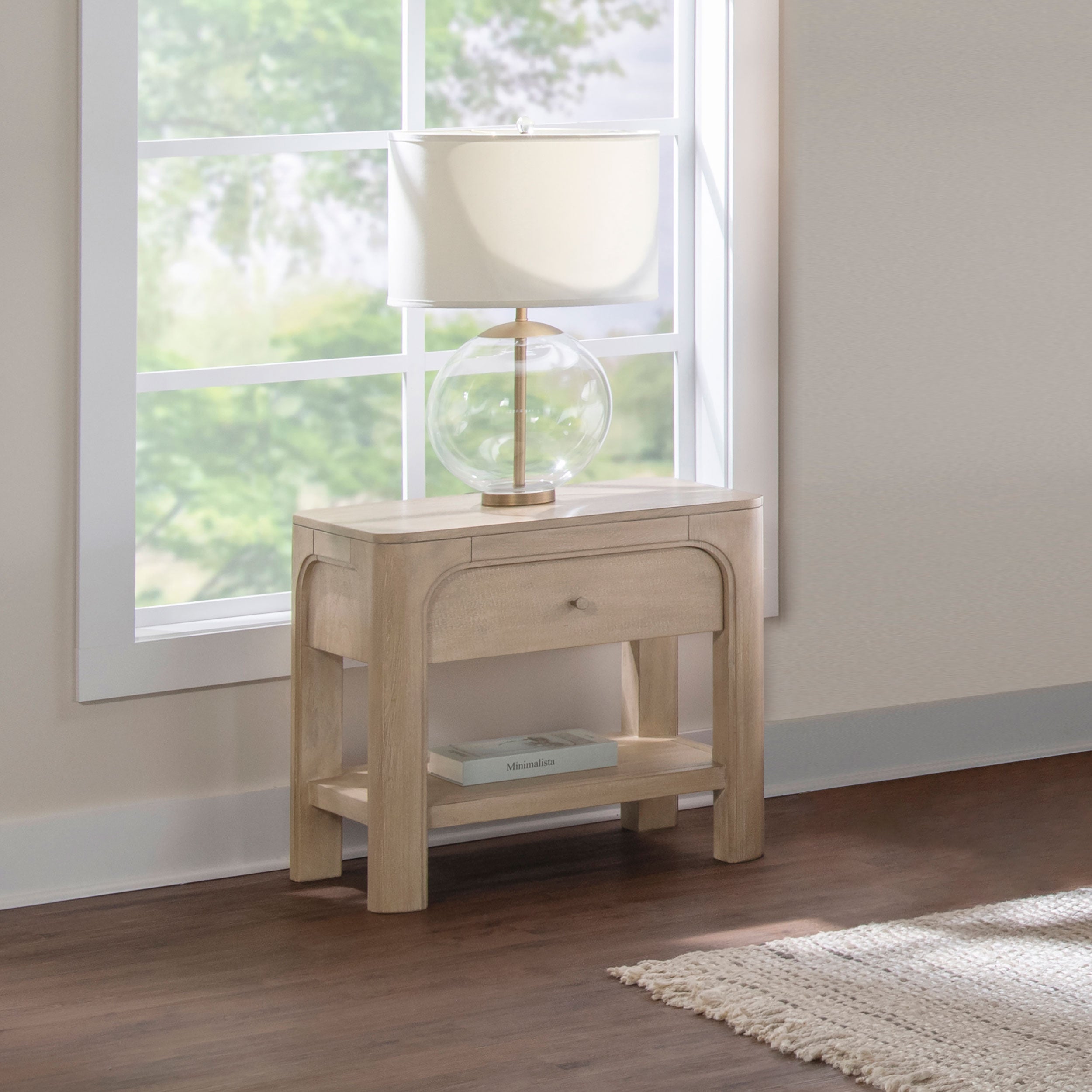 Solano 1-drawer Nightstand Bedside Table Weathered Mango — view 2