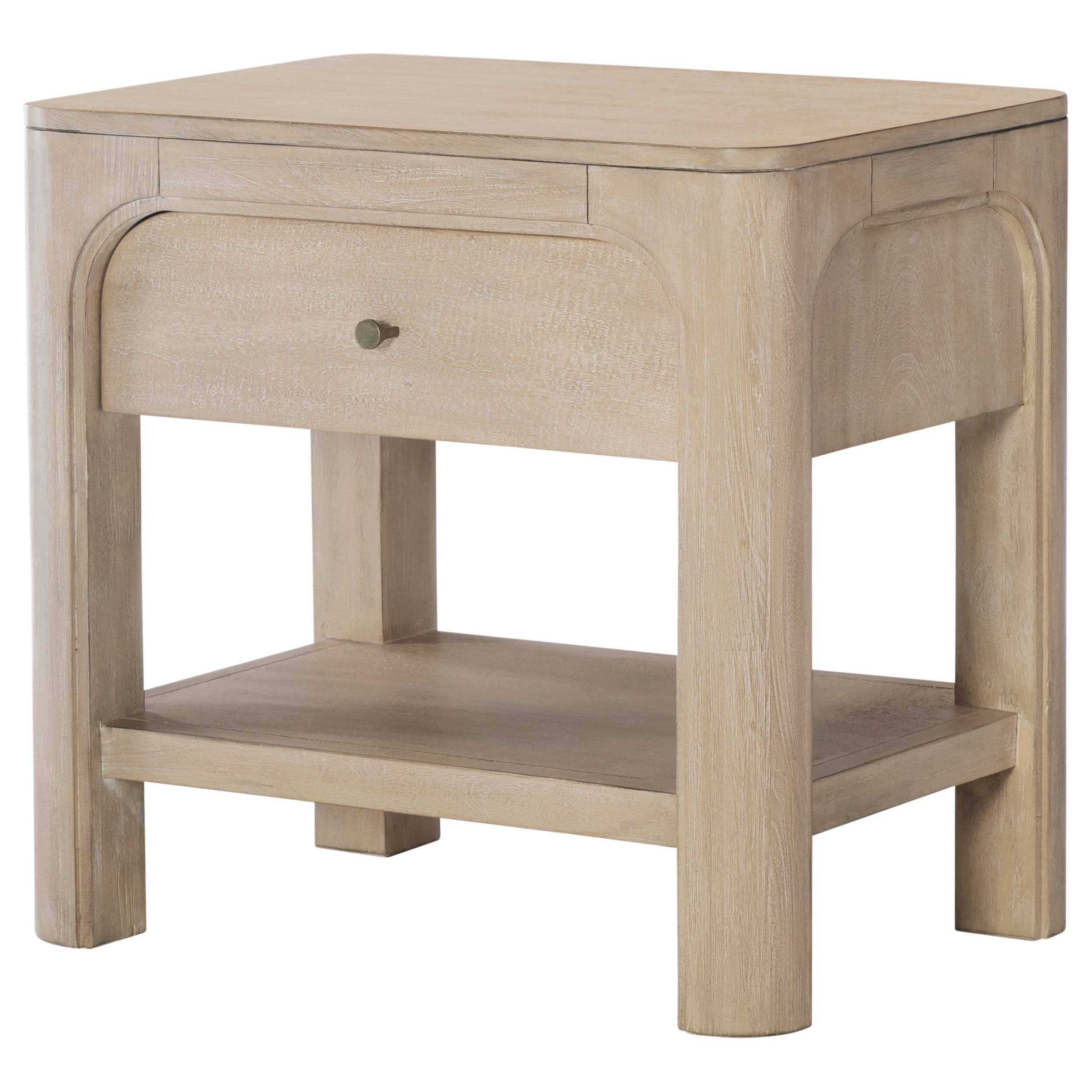 Solano 1-drawer Nightstand Bedside Table Weathered Mango — view 4