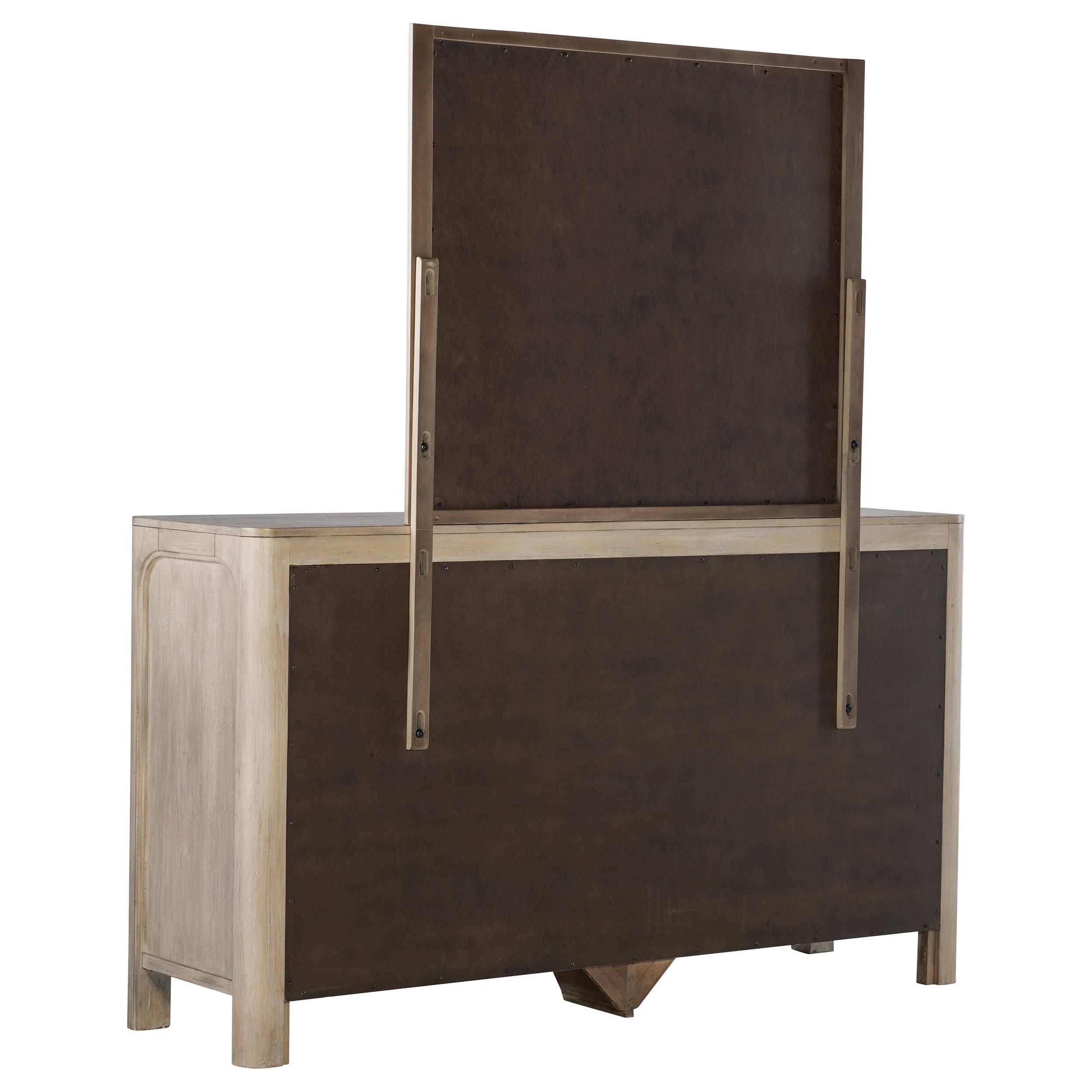 Solano 9-drawer Bedroom Dresser with Mirror Weathered Mango — view 6