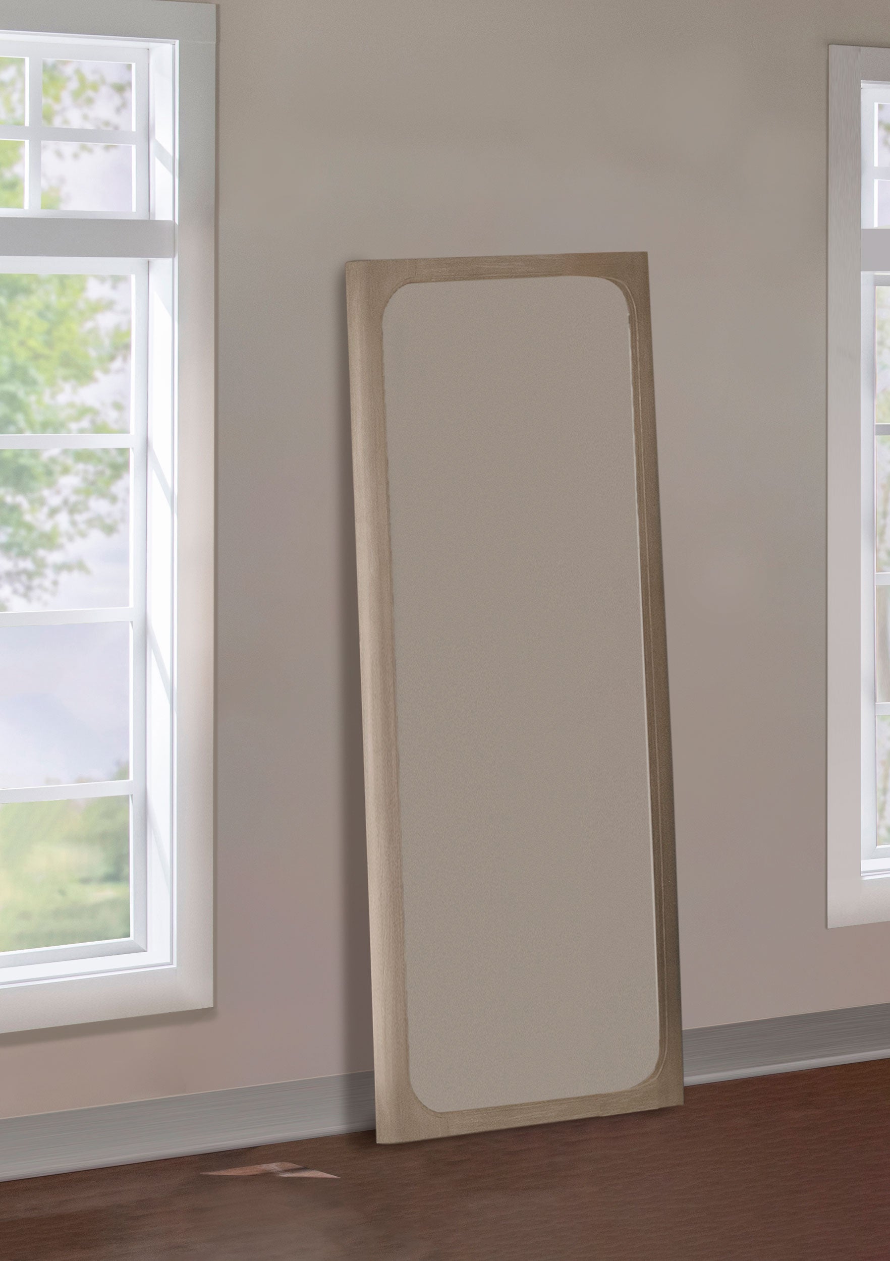Solano 80-inch Full Length Floor Mirror Weathered Mango — view 2