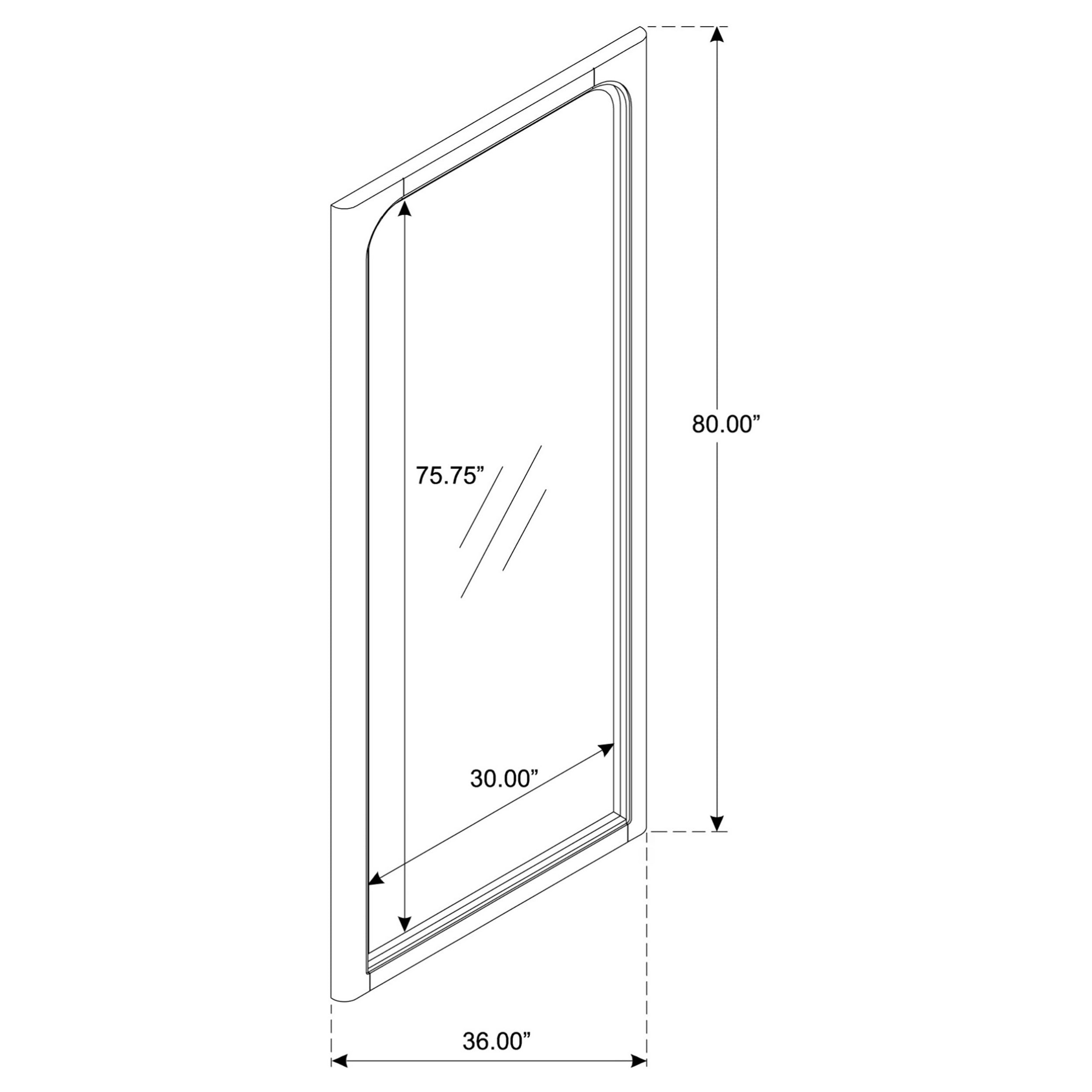 Solano 80-inch Full Length Floor Mirror Weathered Mango — view 7