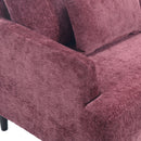 Mid Century Modern Chenille Fabric Loveseat Sofa, 2 Seat Upholstered Couch