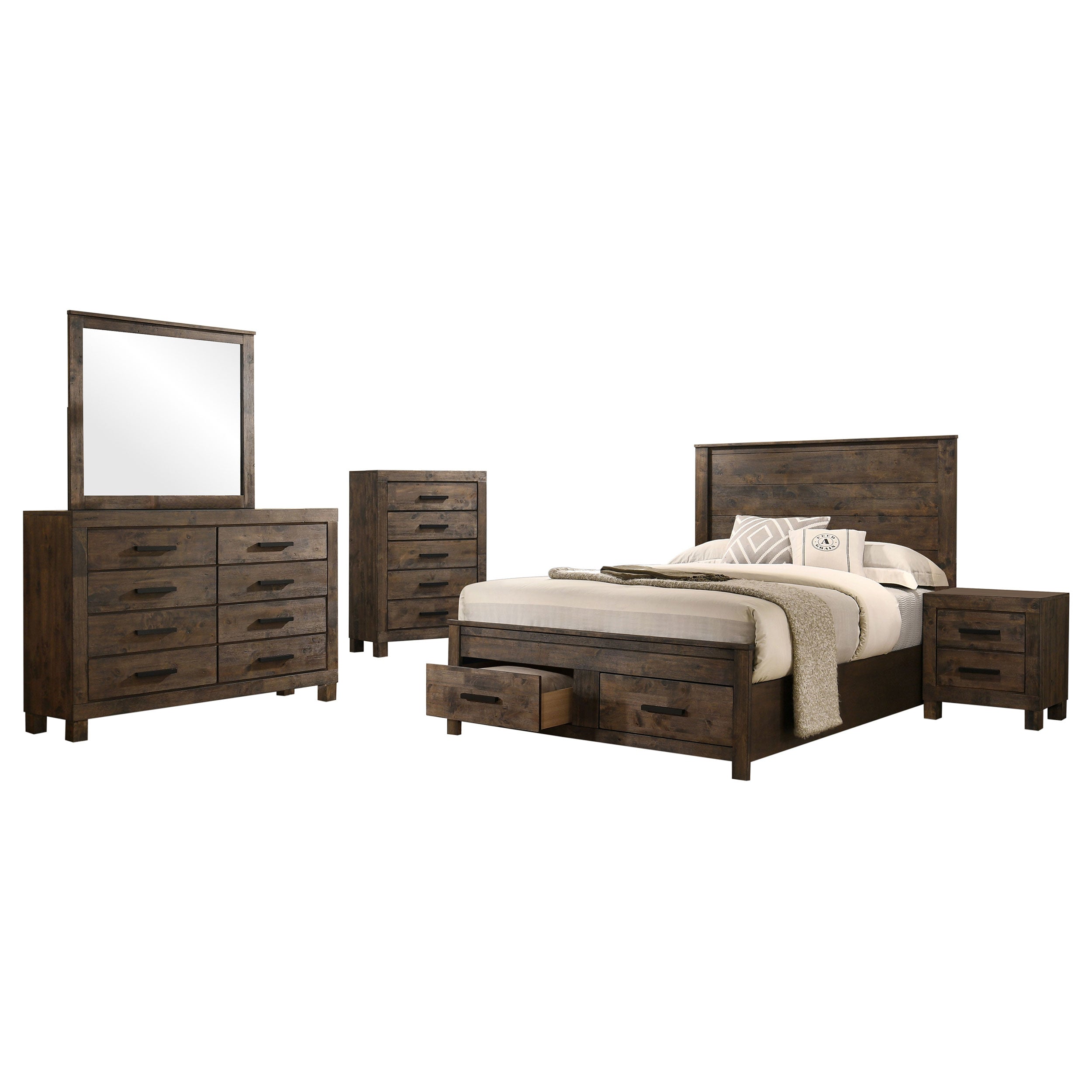 Woodmont 5-piece California King Bedroom Set Golden Brown — view 2