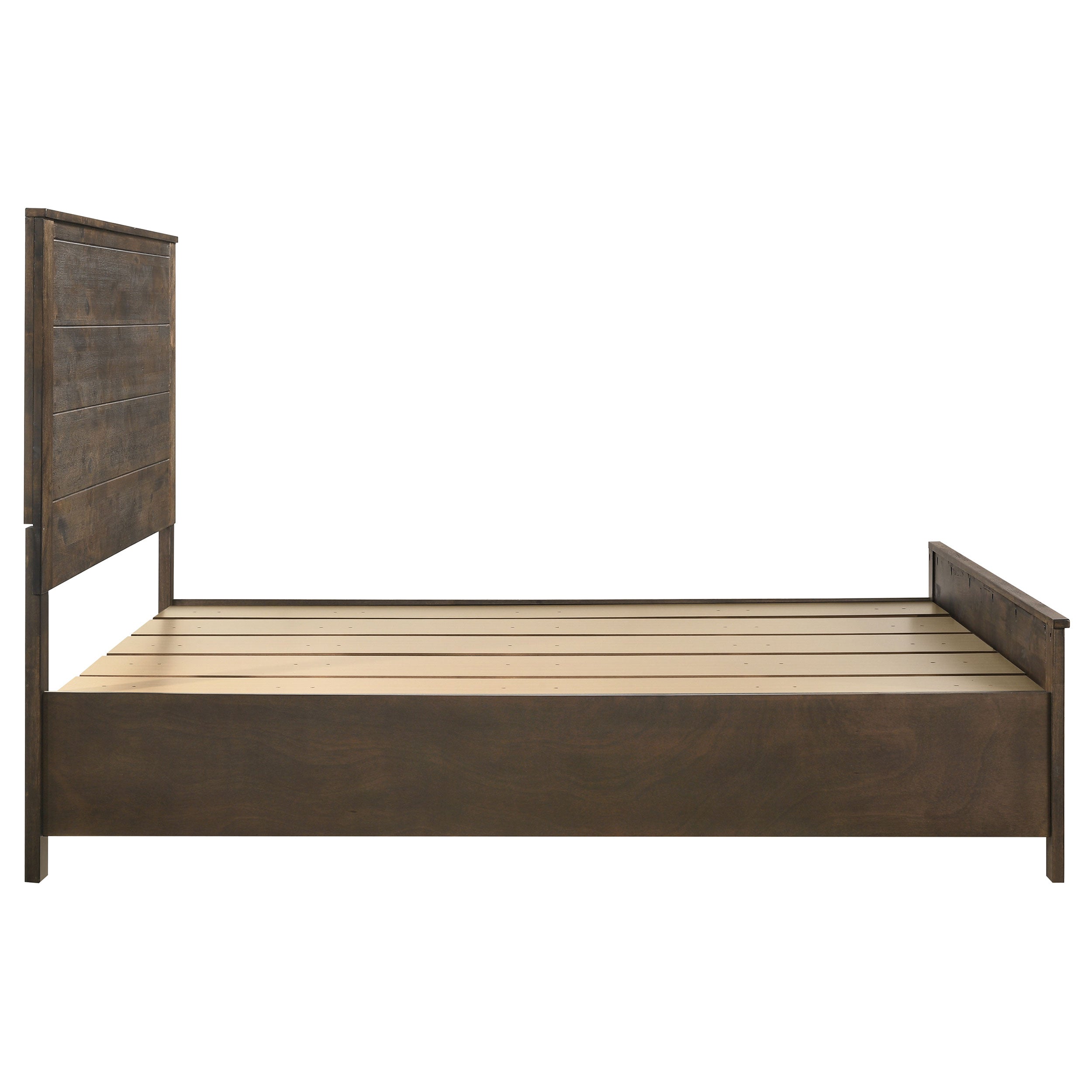 Woodmont Wood Queen Storage Panel Bed Rustic Golden Brown — view 6