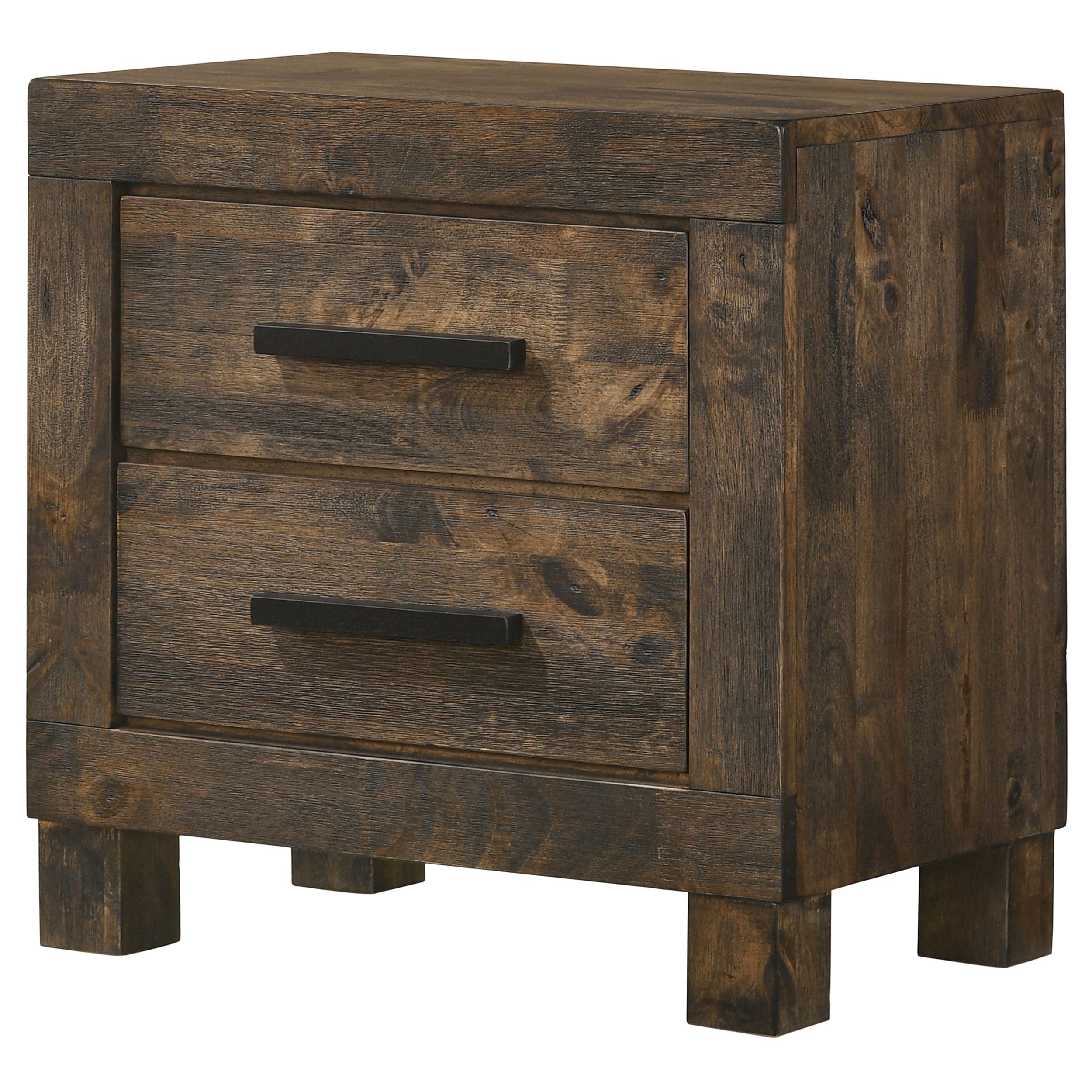 Woodmont 2-drawer Nightstand Rustic Golden Brown — view 4