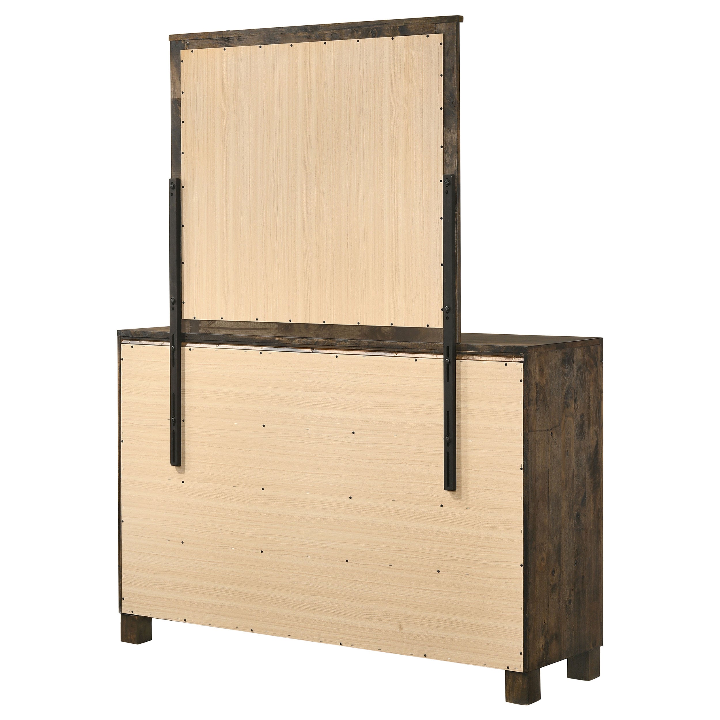Woodmont 8-drawer Dresser with Mirror Rustic Golden Brown — view 8