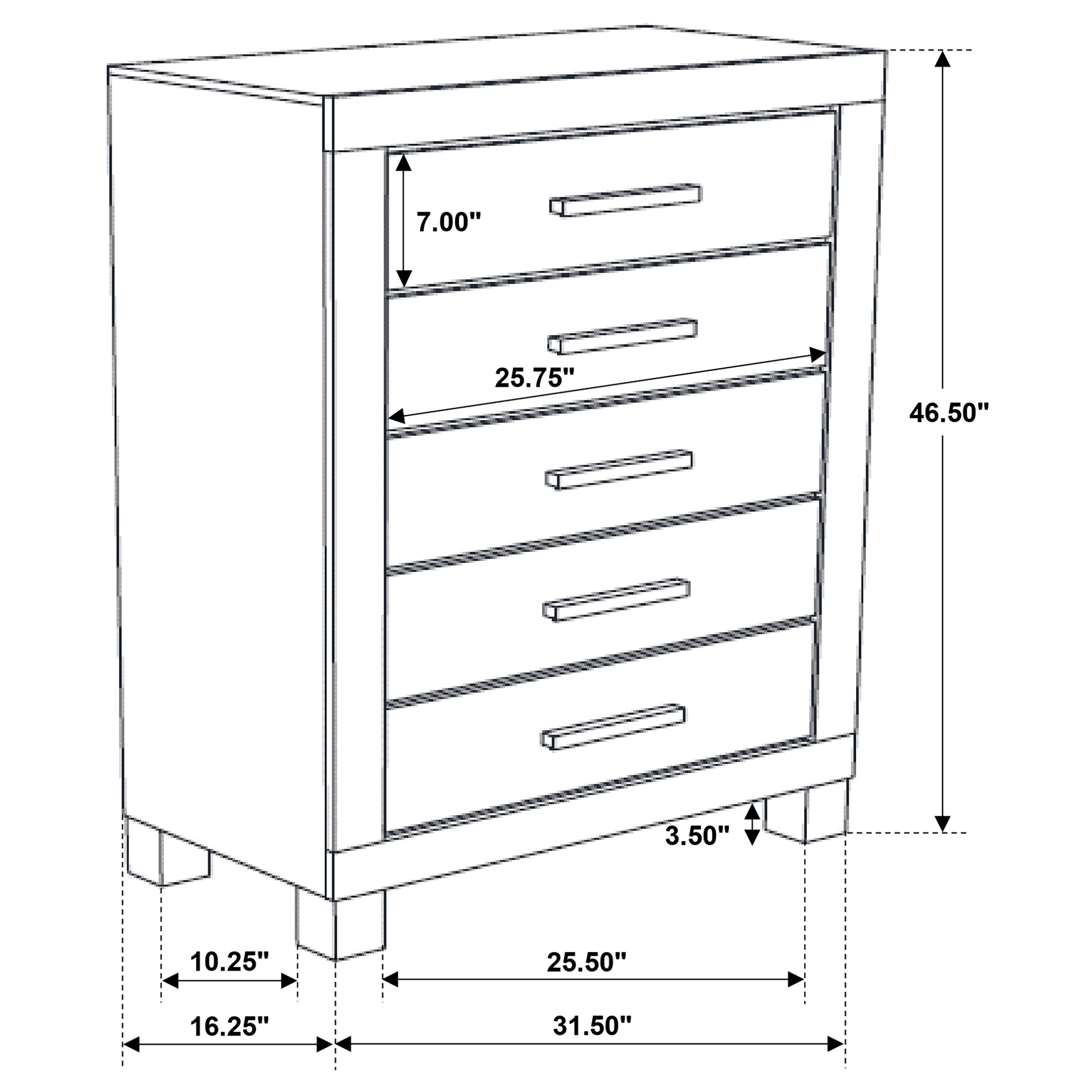 Woodmont 5-drawer Bedroom Chest Rustic Golden Brown — view 11