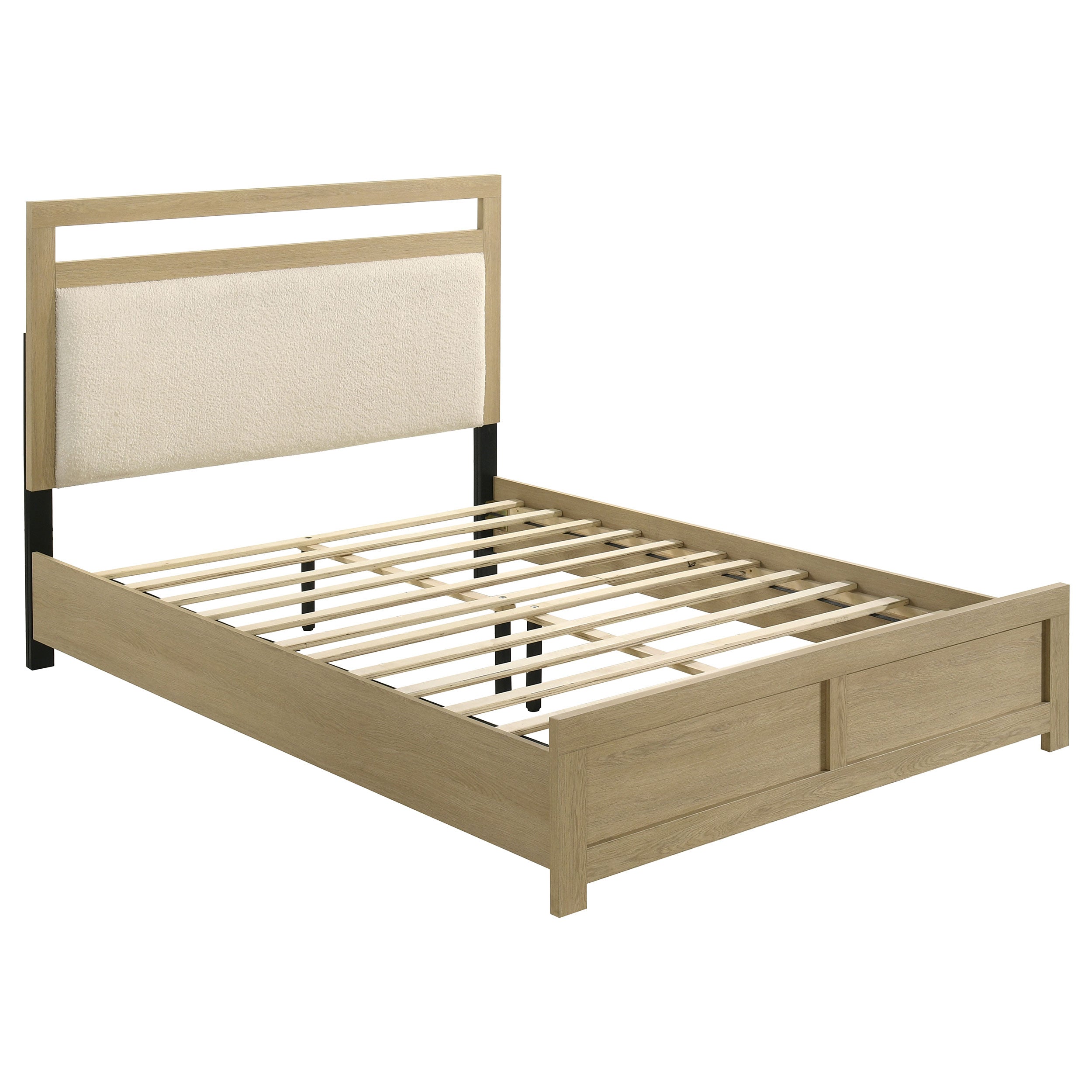 Hendricks Queen Panel Headboard Platform Bed Light Oak — view 1