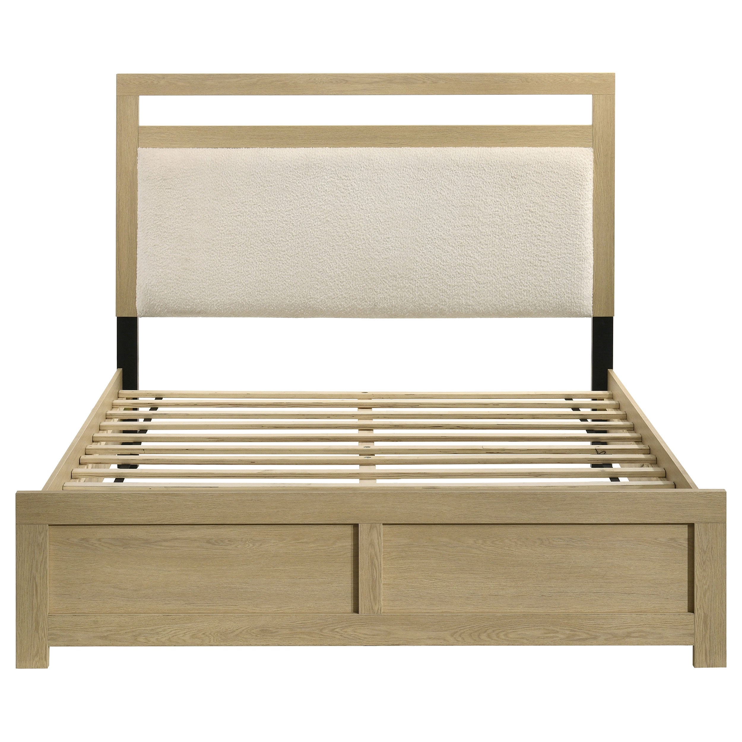 Hendricks Queen Panel Headboard Platform Bed Light Oak — view 3