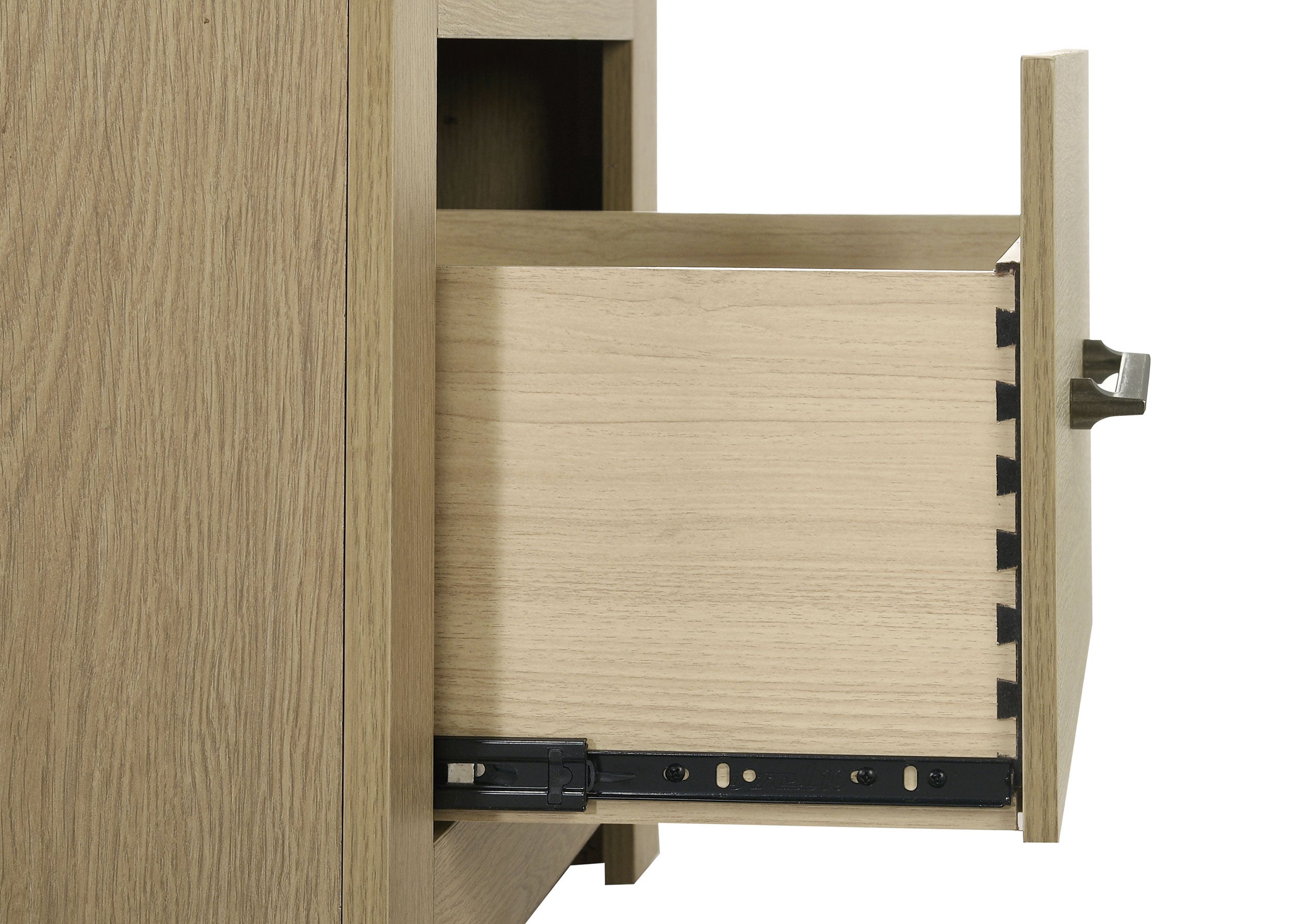Hendricks 1-drawer Nightstand Bedside Table with Cubby Light Oak — view 9