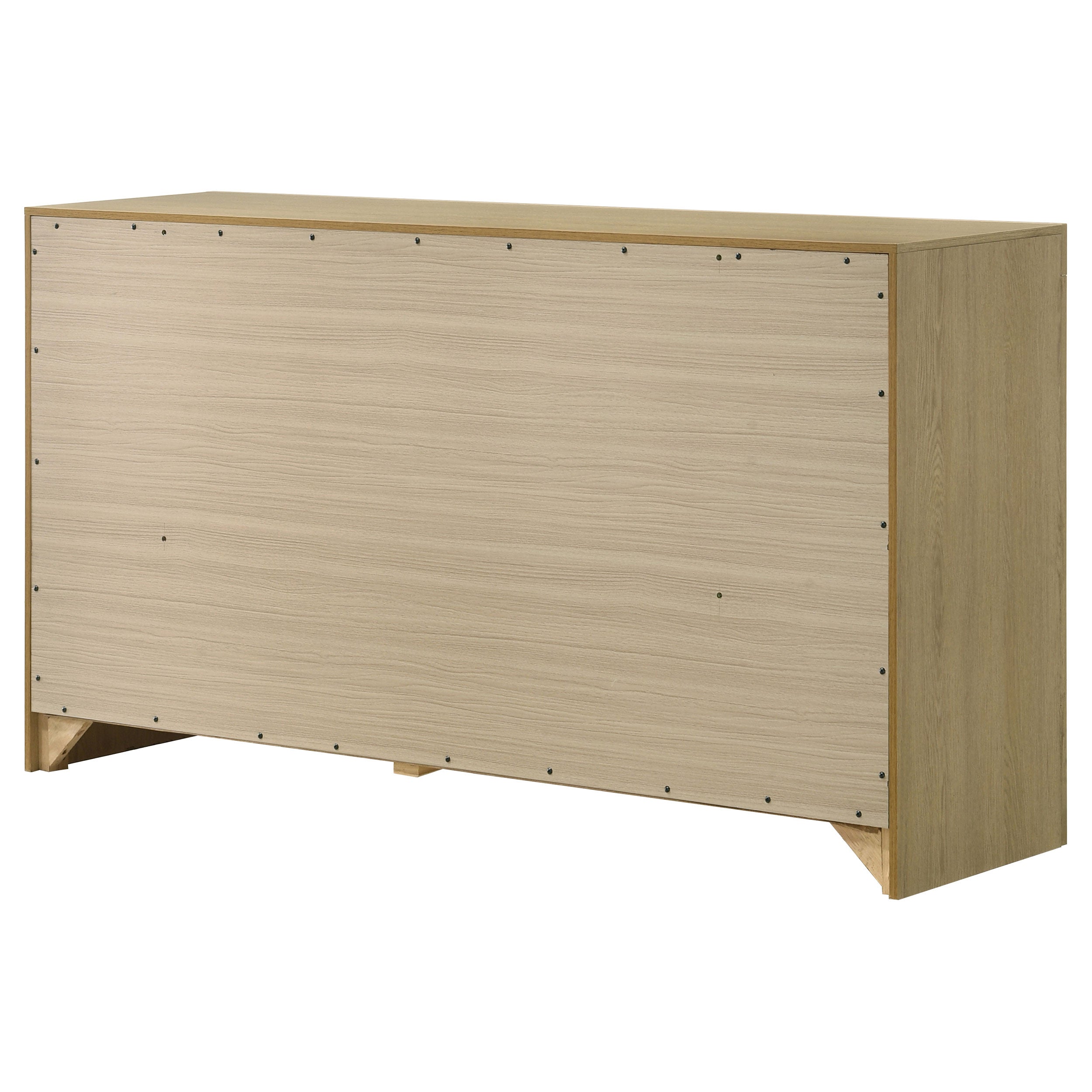Hendricks 6-drawer Bedroom Dresser Storage Cabinet Light Oak — view 7