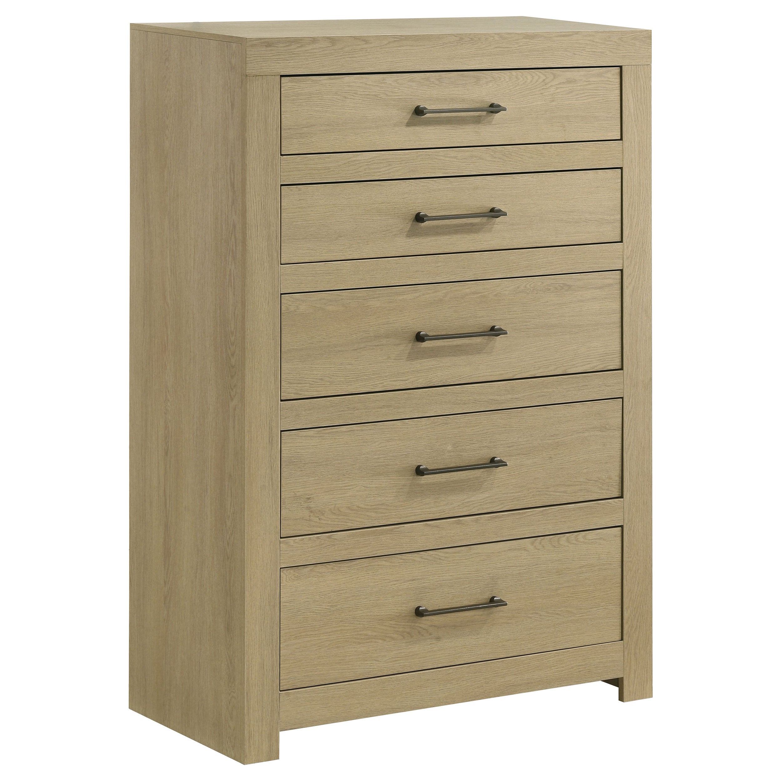 Hendricks 5-drawer Bedroom Chest of Drawers Light Oak — view 1