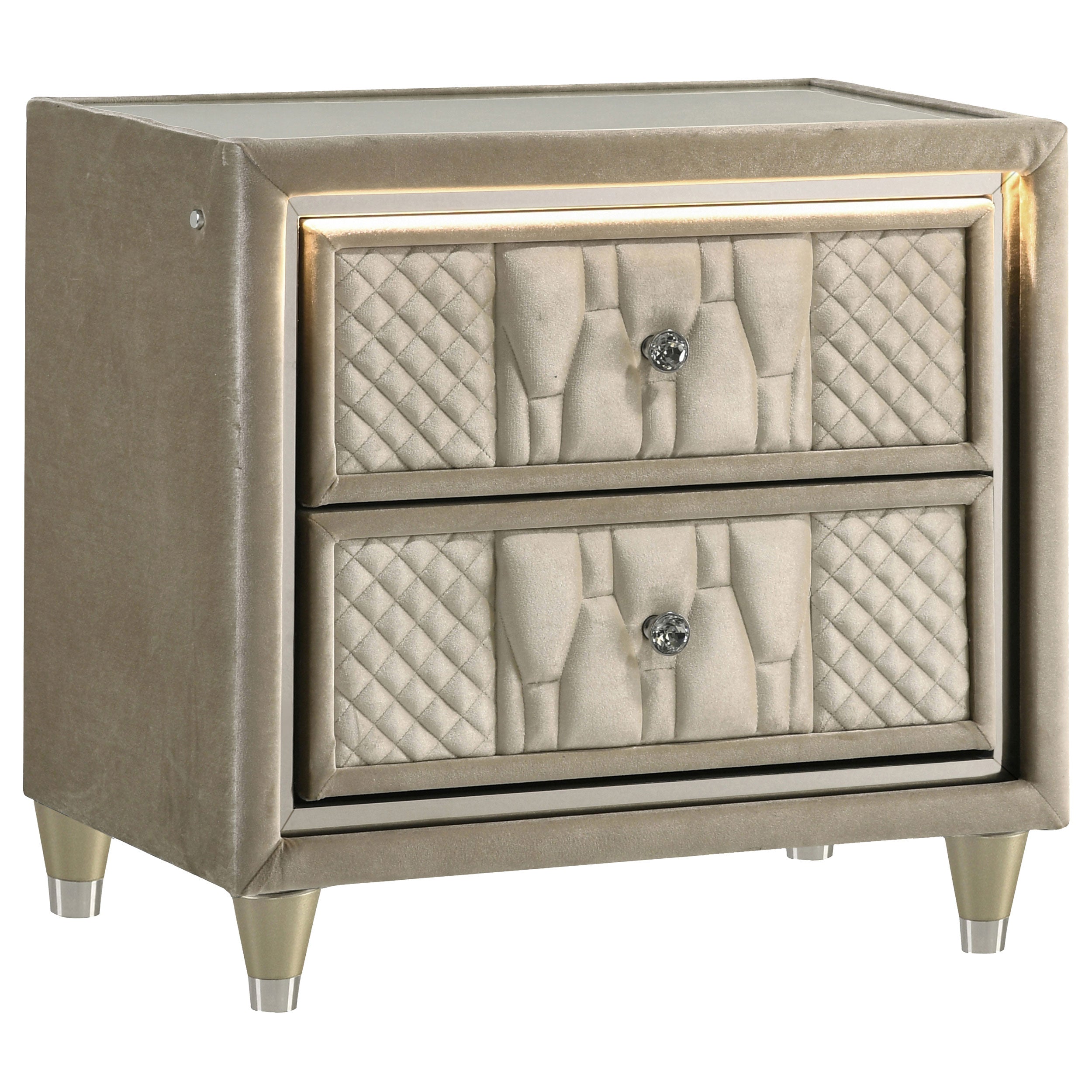 Lorient 5-piece Eastern King Bedroom Set Ivory and Camel — view 5