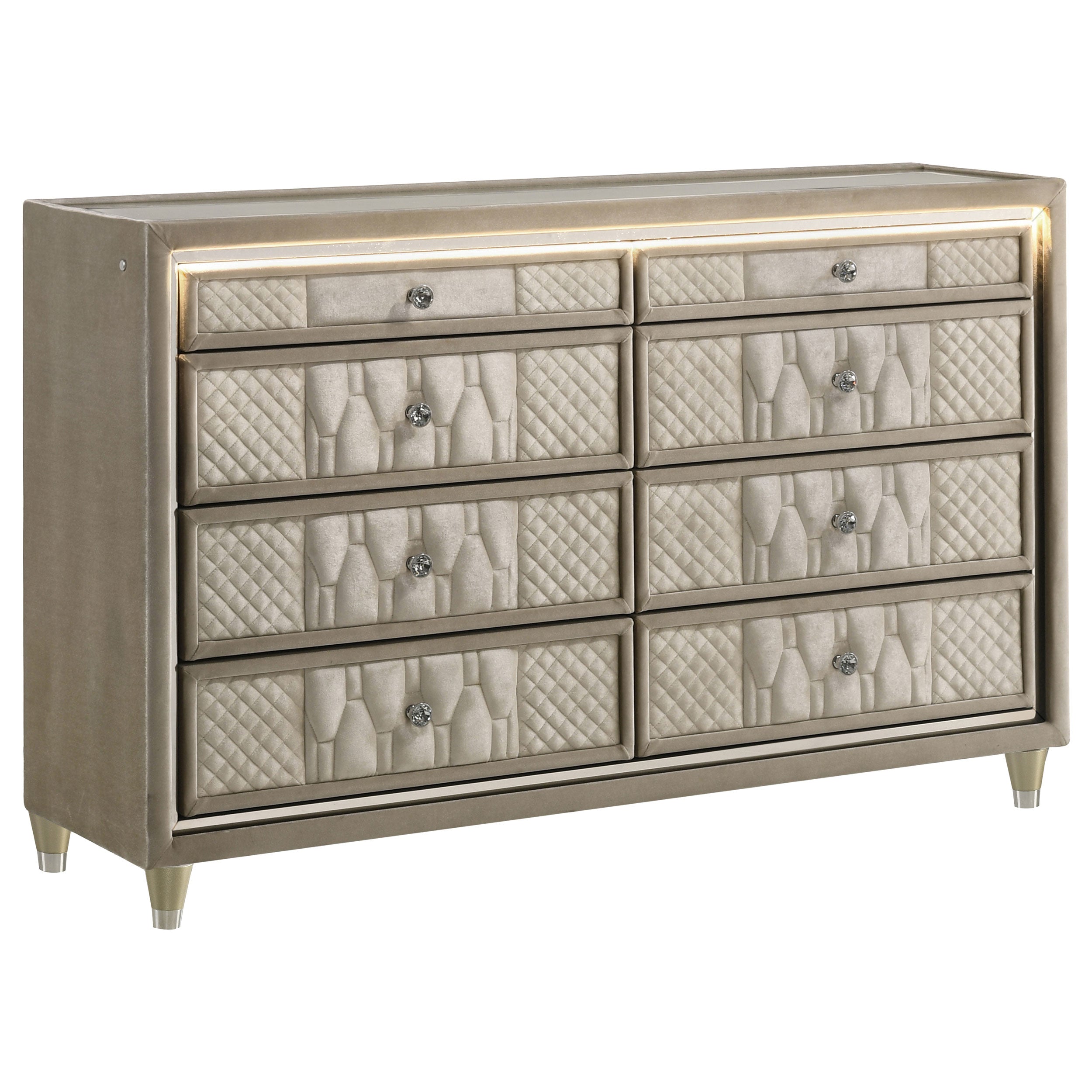 Lorient 4-piece California King Bedroom Set Ivory and Camel — view 7