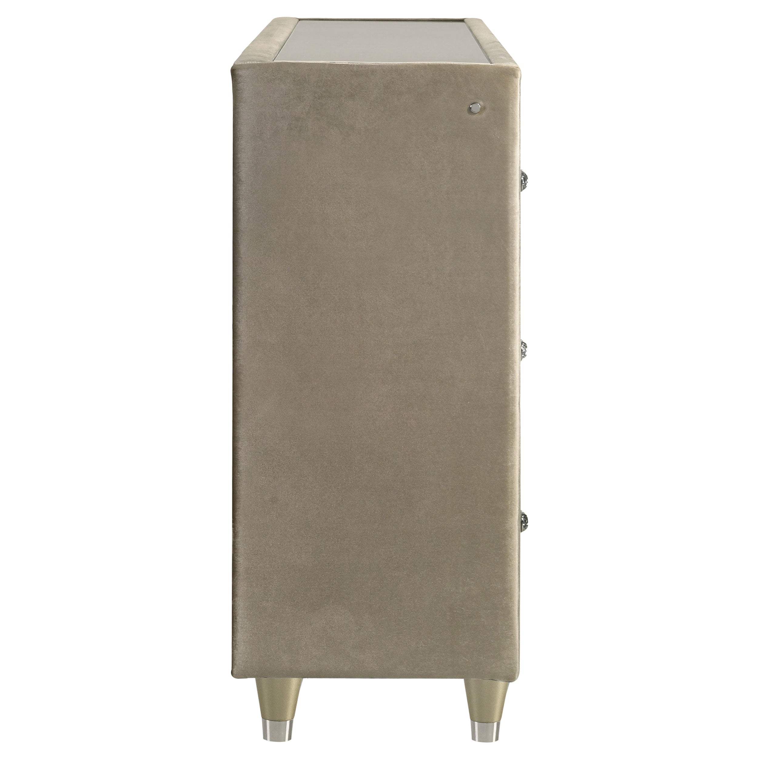 Lorient 8-drawer LED Bedroom Flame Box Dresser Ivory Camel — view 9