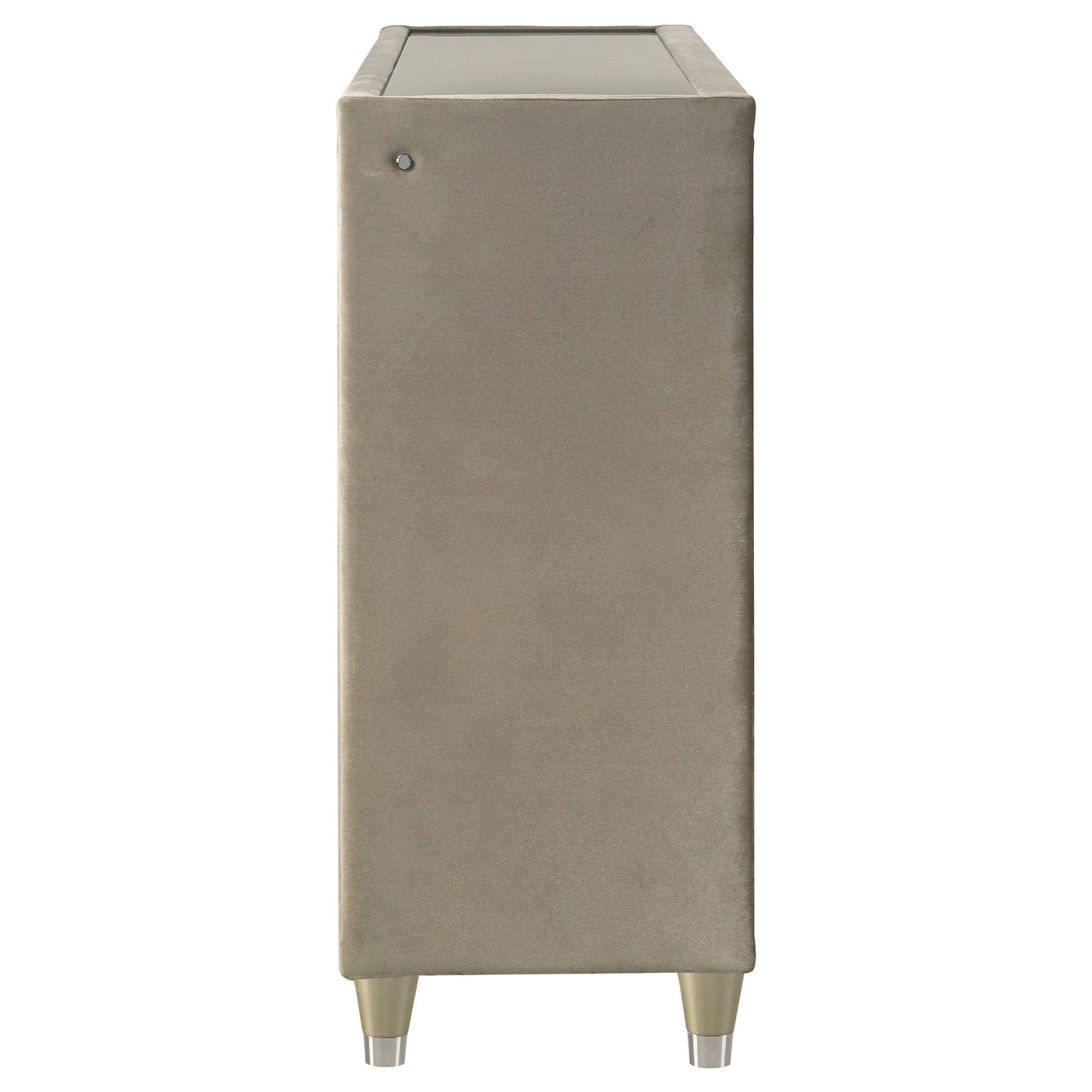 Lorient 8-drawer LED Bedroom Dresser Cabinet Ivory and Camel — view 5