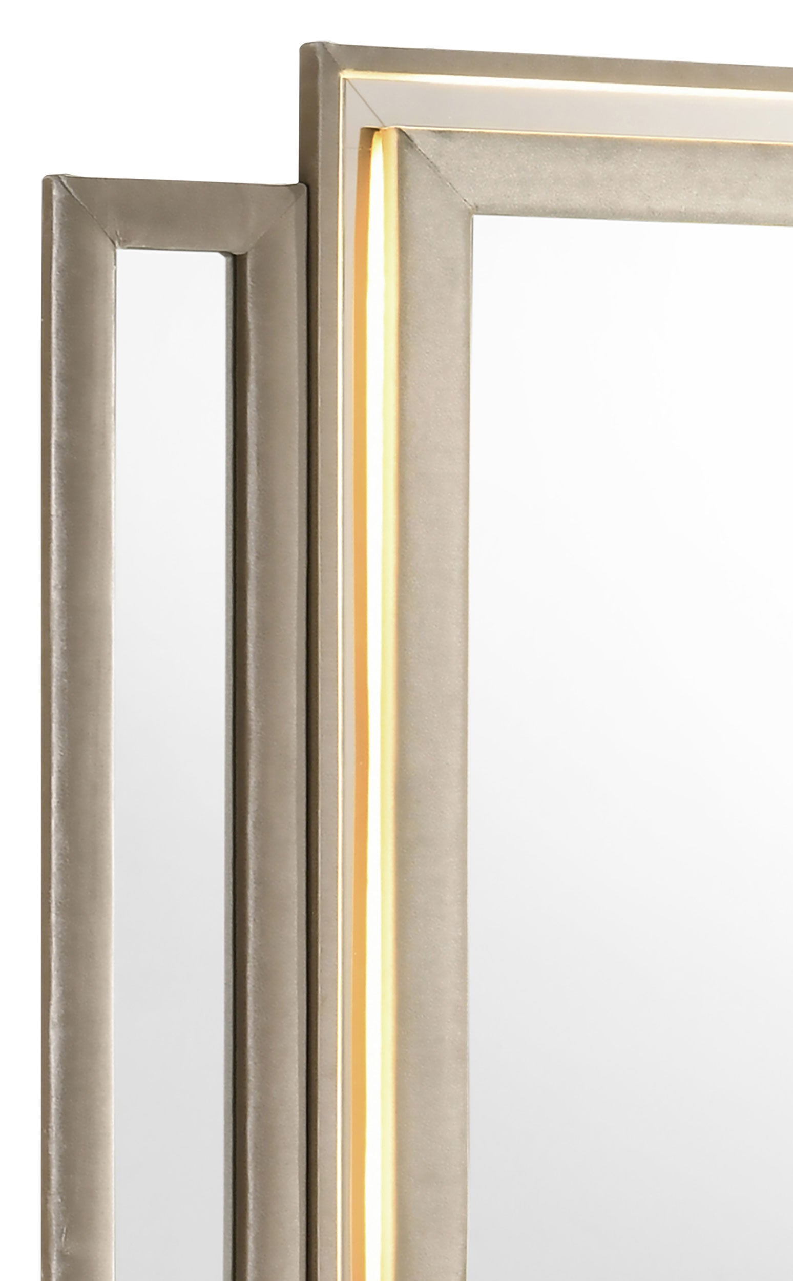 Lorient LED Dresser Mirror Ivory and Camel — view 4