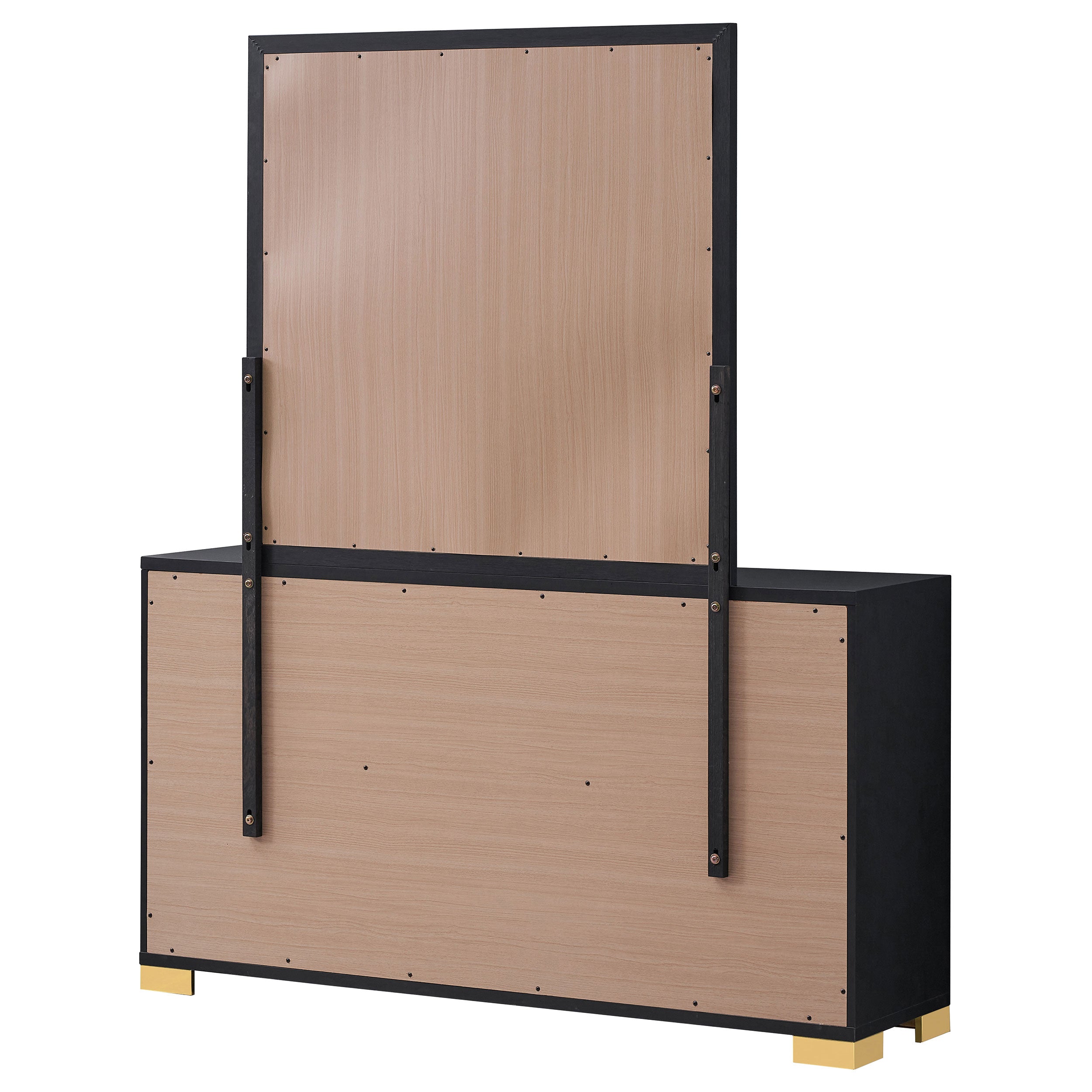 Marceline 6-drawer Dresser with Mirror Black — view 8