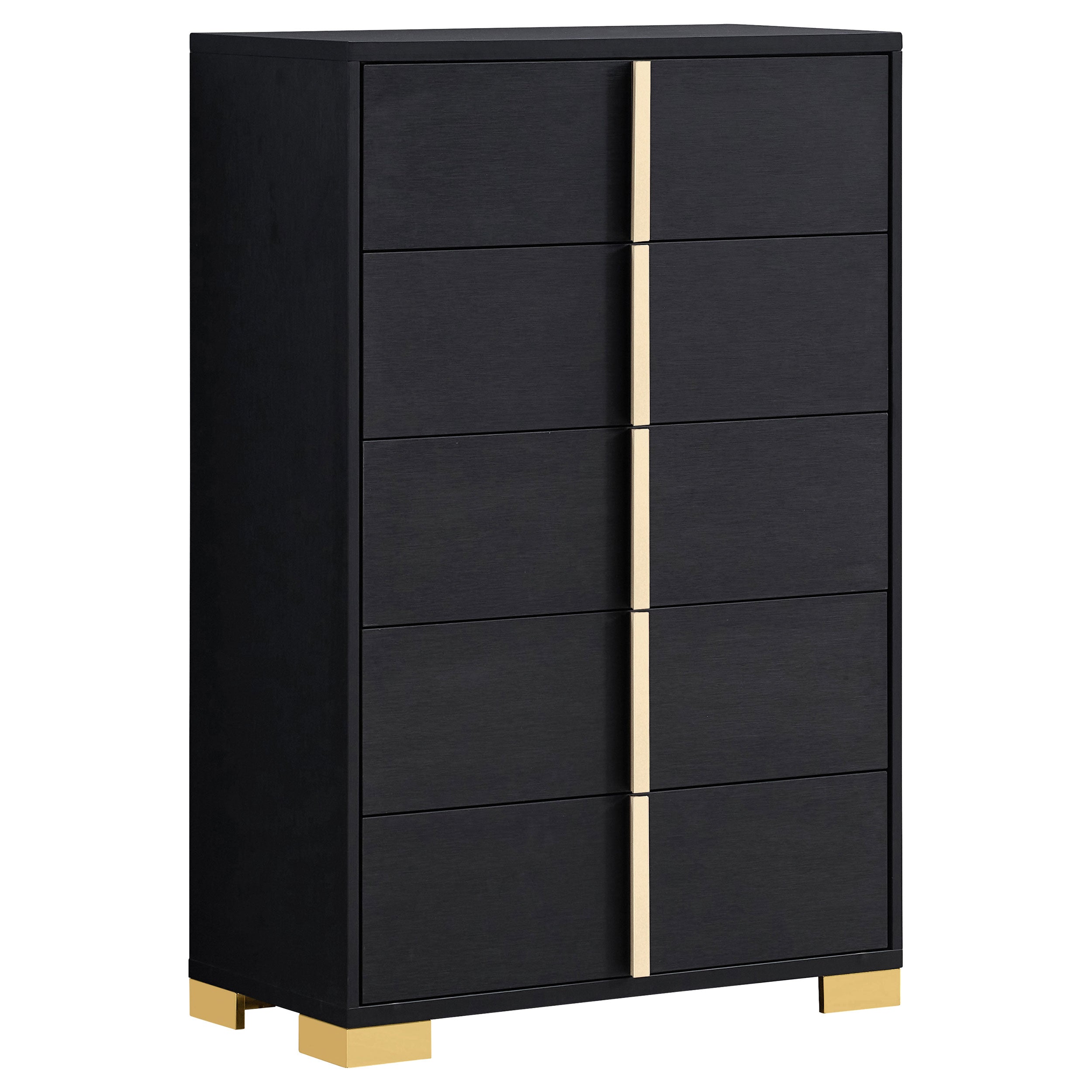 Marceline 5-drawer Bedroom Chest Black — view 1