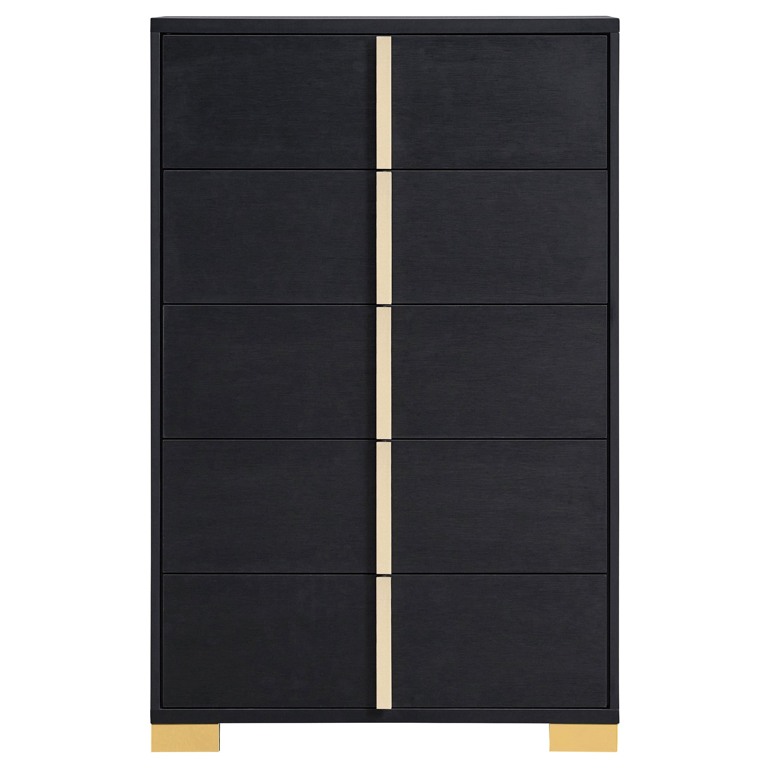 Marceline 5-drawer Bedroom Chest Black — view 3