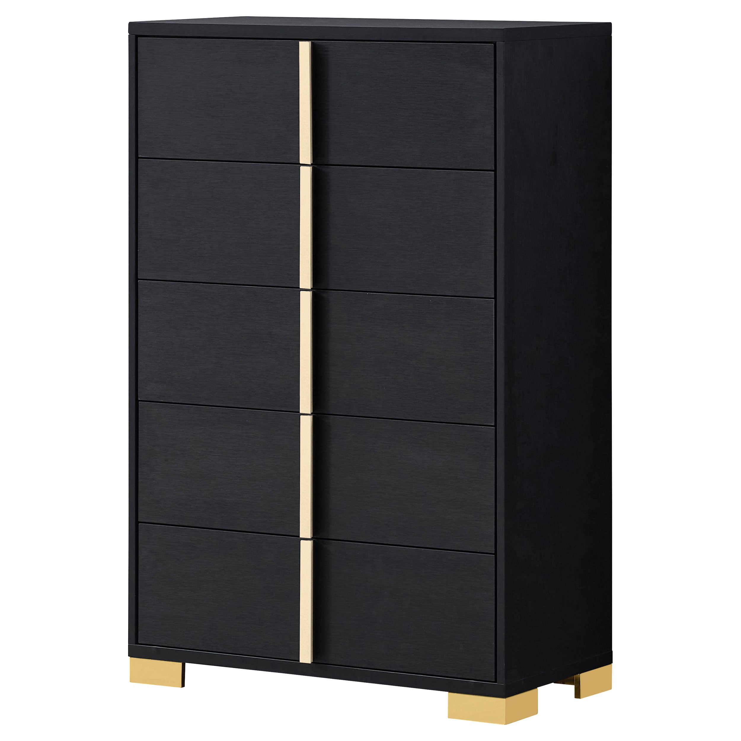 Marceline 5-drawer Bedroom Chest Black — view 4