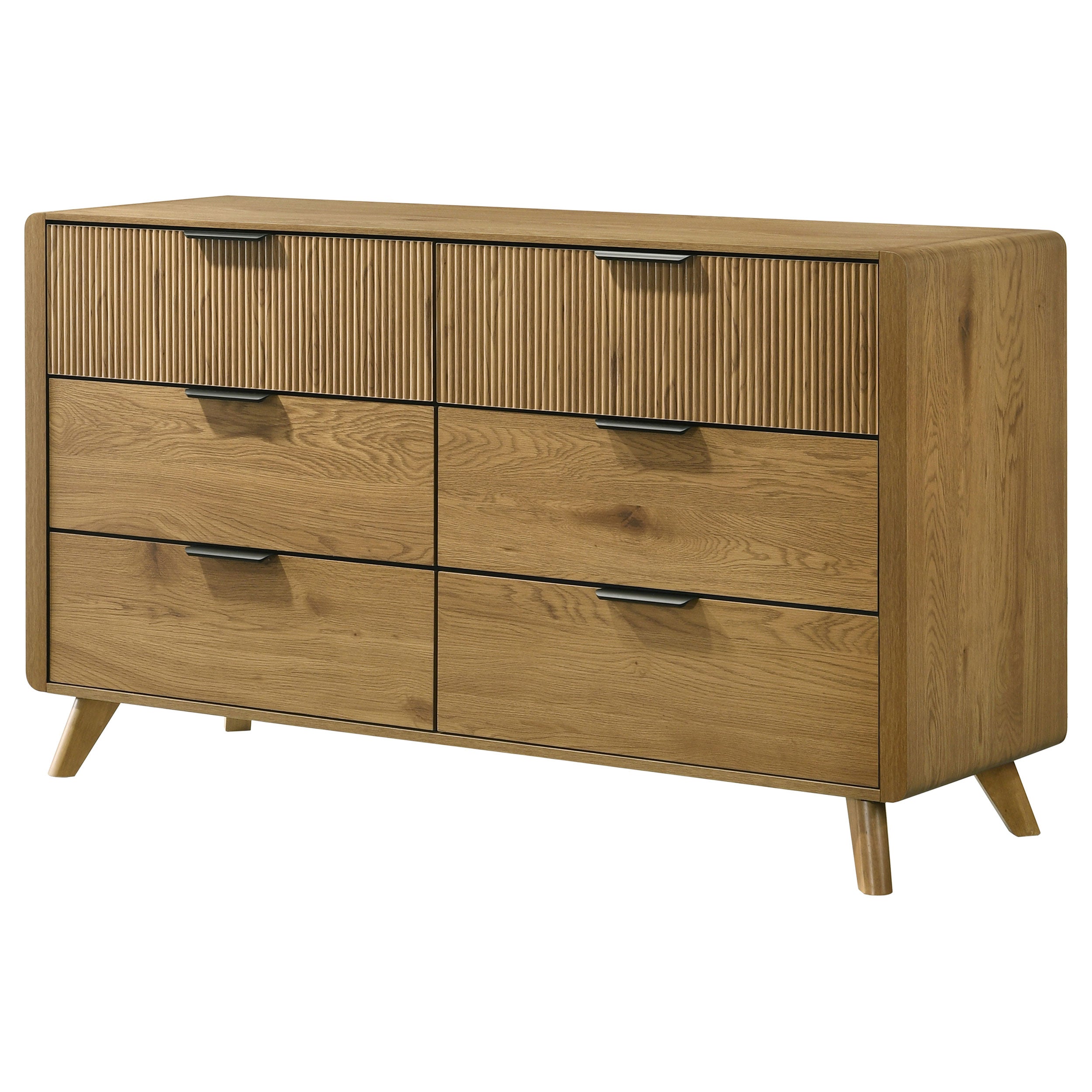 Bennett 6-drawer Bedroom Dresser Cabinet Light Oak — view 4