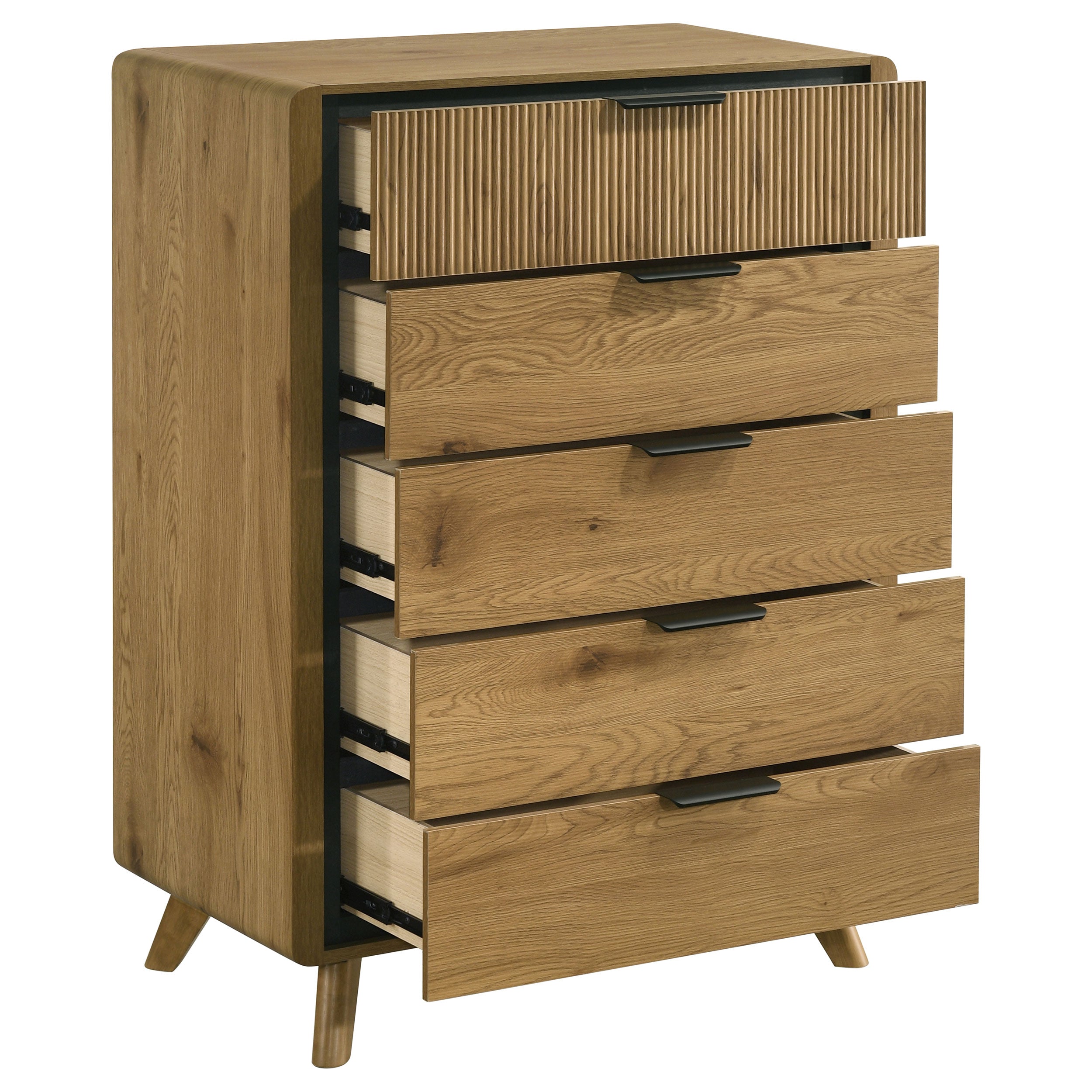 Bennett 5-drawer Bedroom Chest of Drawers Light Oak — view 10