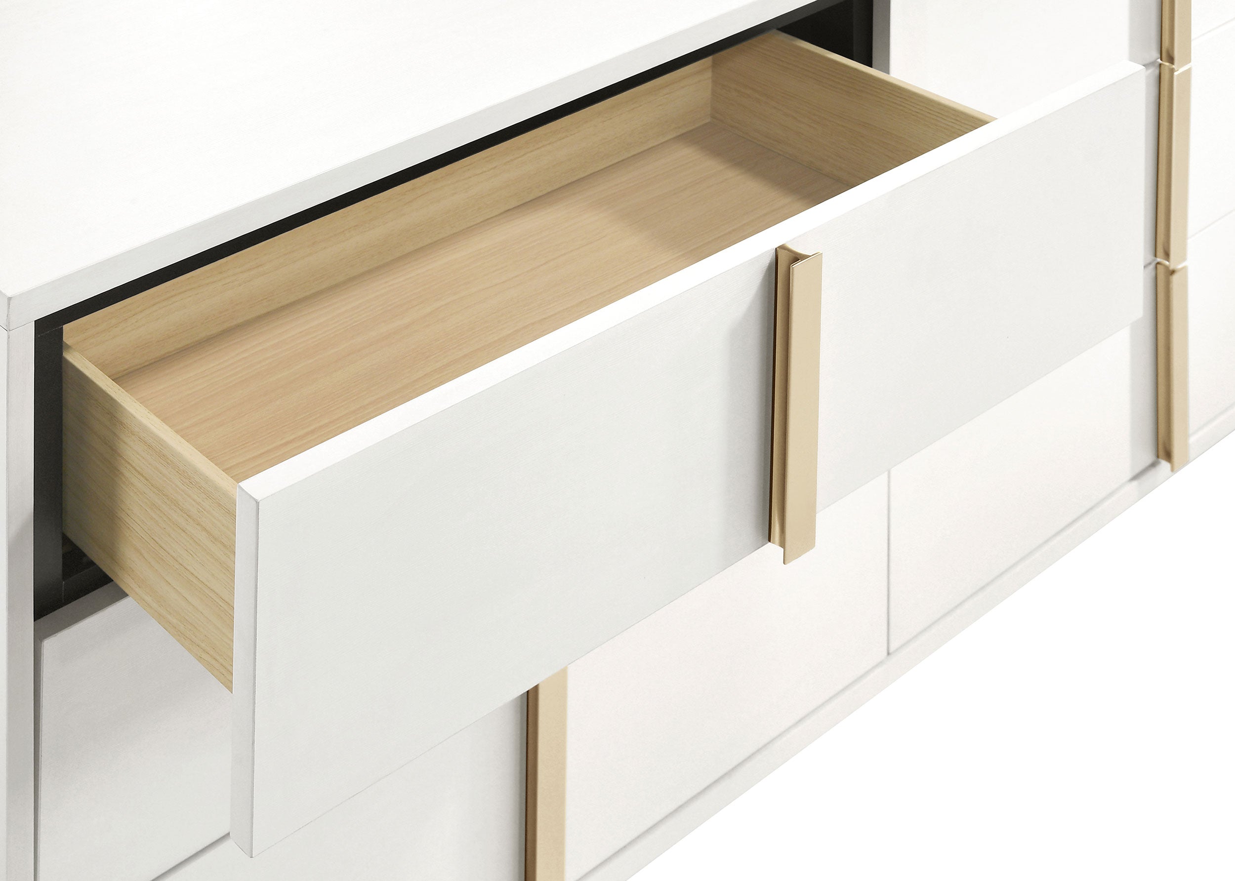 Marceline 6-drawer Dresser with Mirror White — view 10