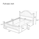 Traditional Concise Style White Solid Wood Platform Bed, No Need Box Spring, Full(Old SKU:WF295732AAA)