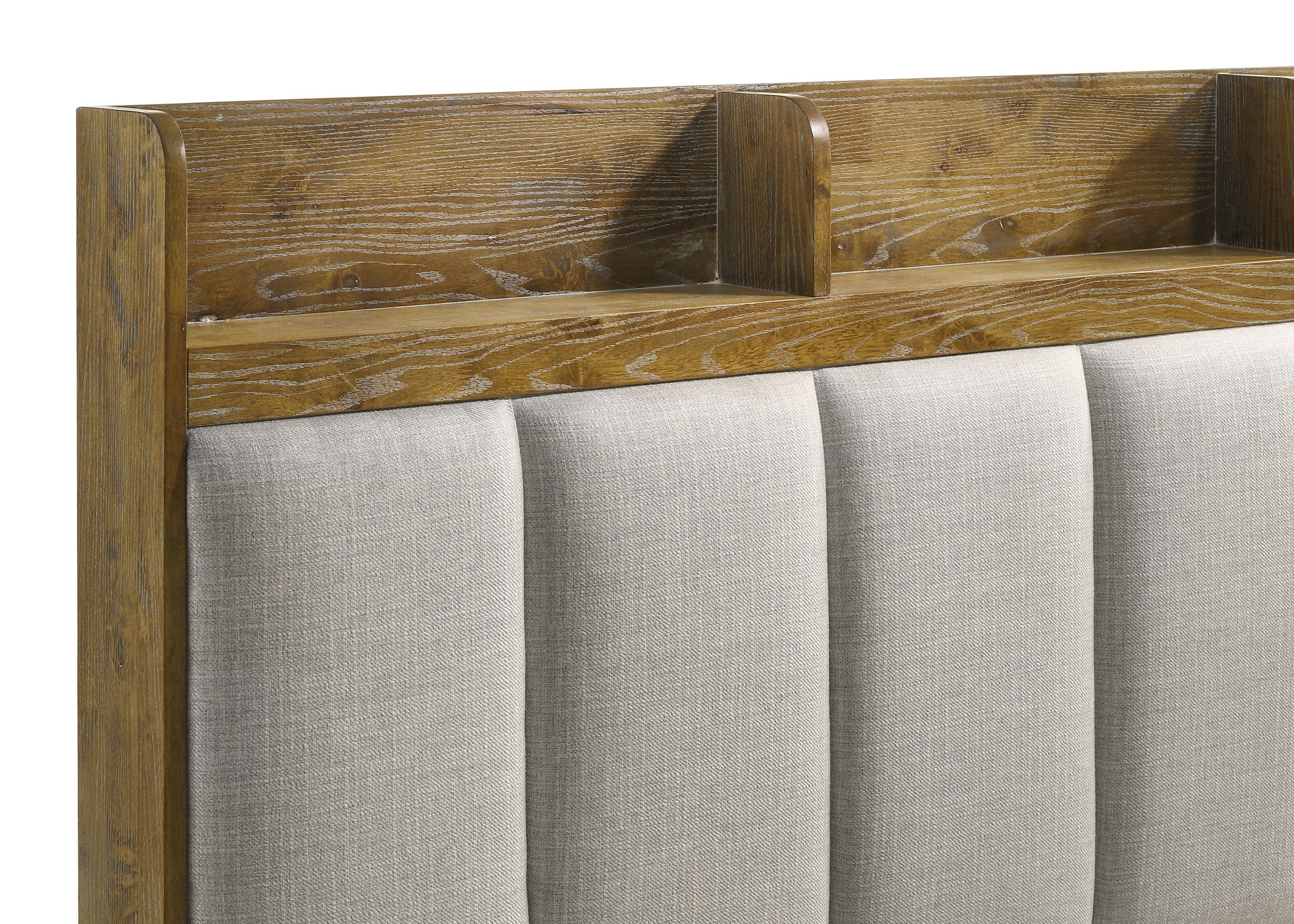 Henderson 57-inch Eastern King Bookcase Panel Bed Medium Oak — view 7
