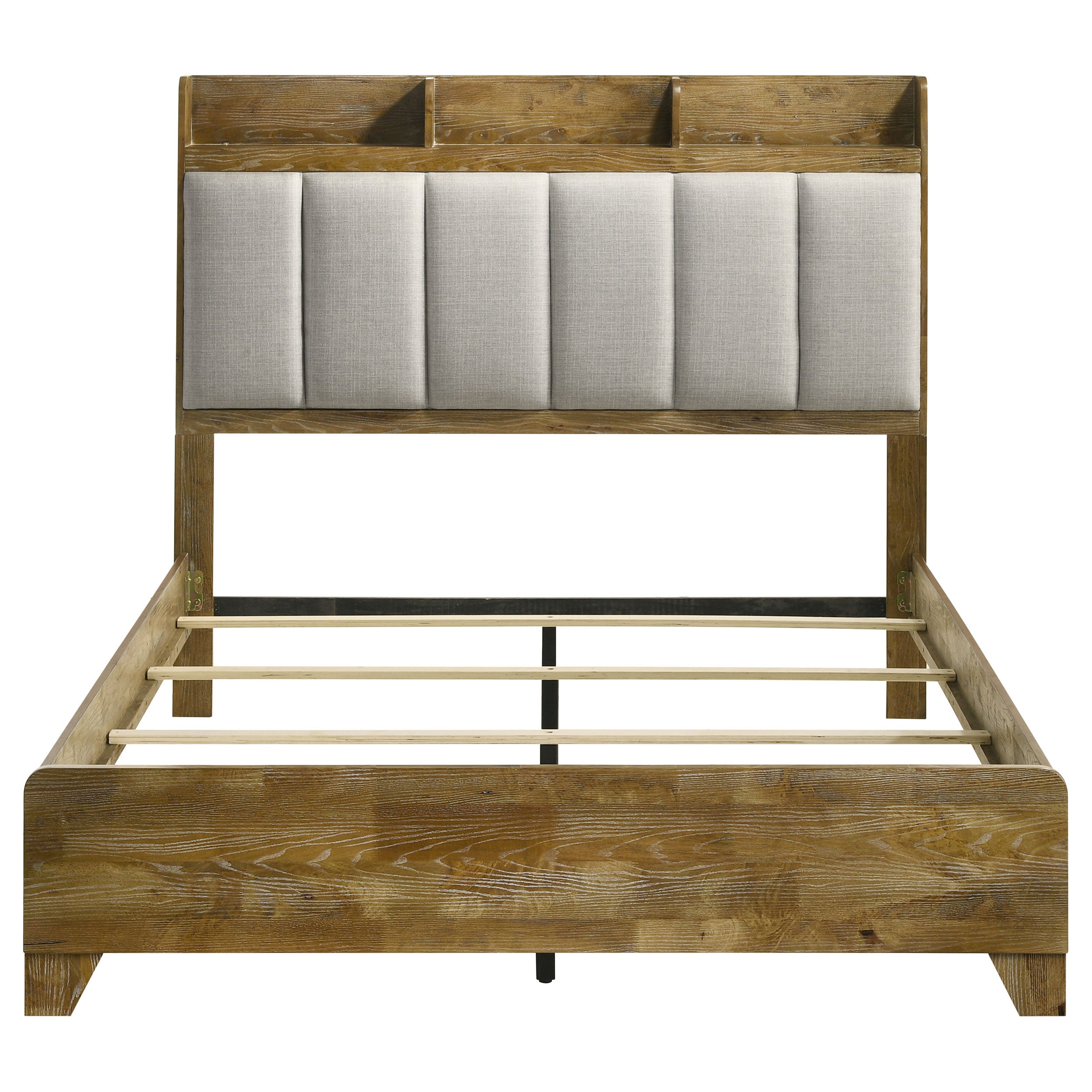 Henderson 57-inch Queen Bookcase Panel Bed Medium Oak — view 4