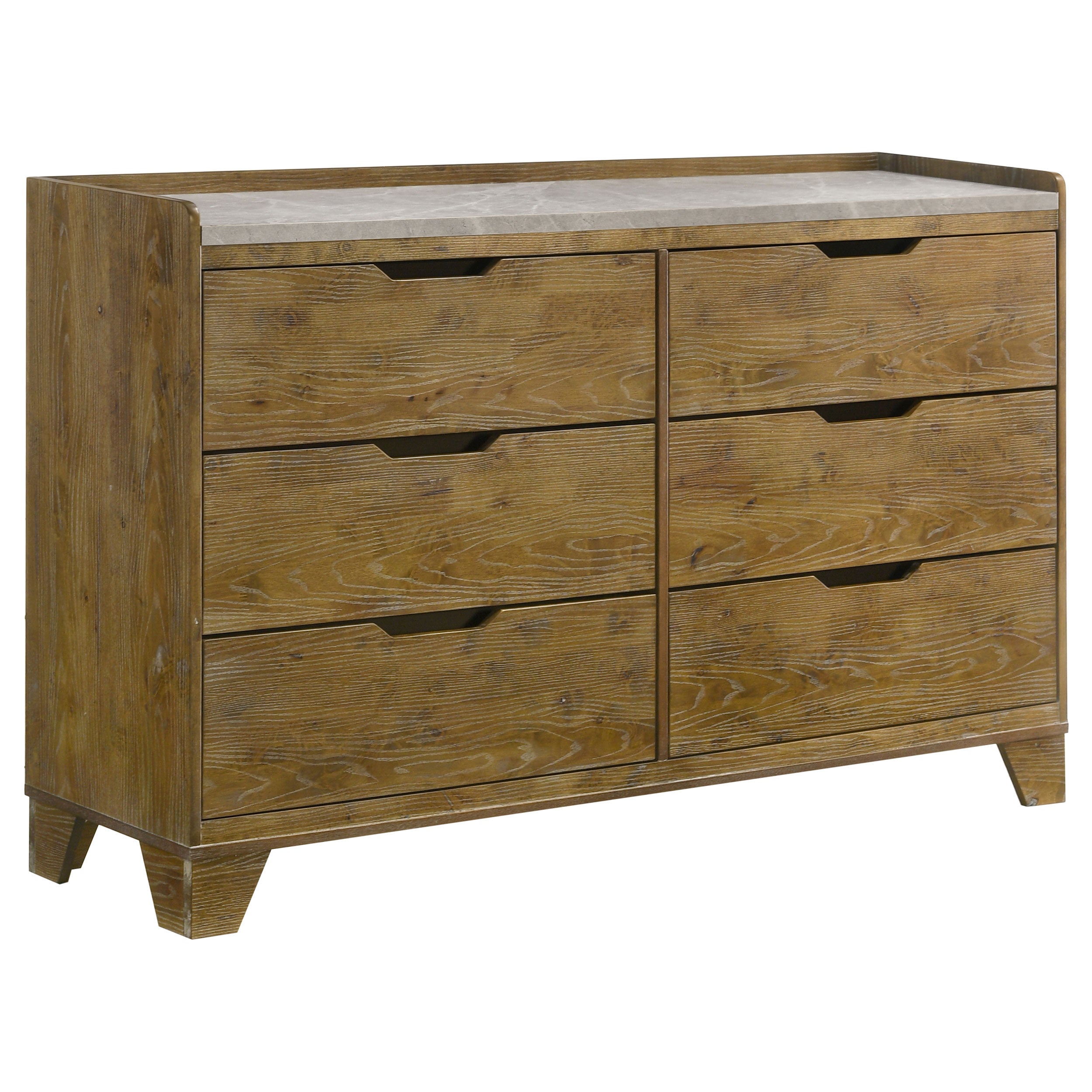 Henderson 6-drawer Bedroom Dresser Cabinet Medium Oak — view 1