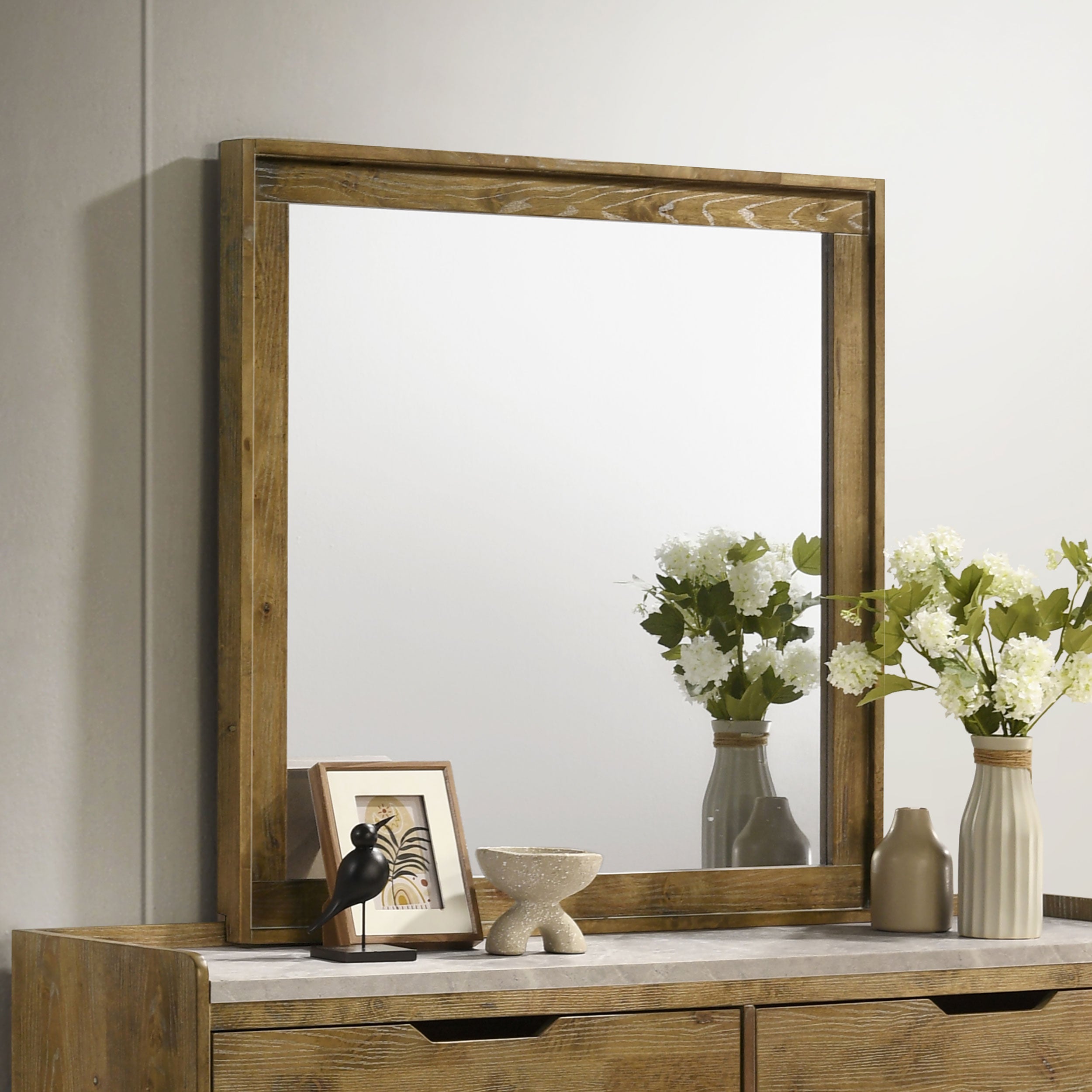 Henderson Dresser Mirror Medium Oak — view 2
