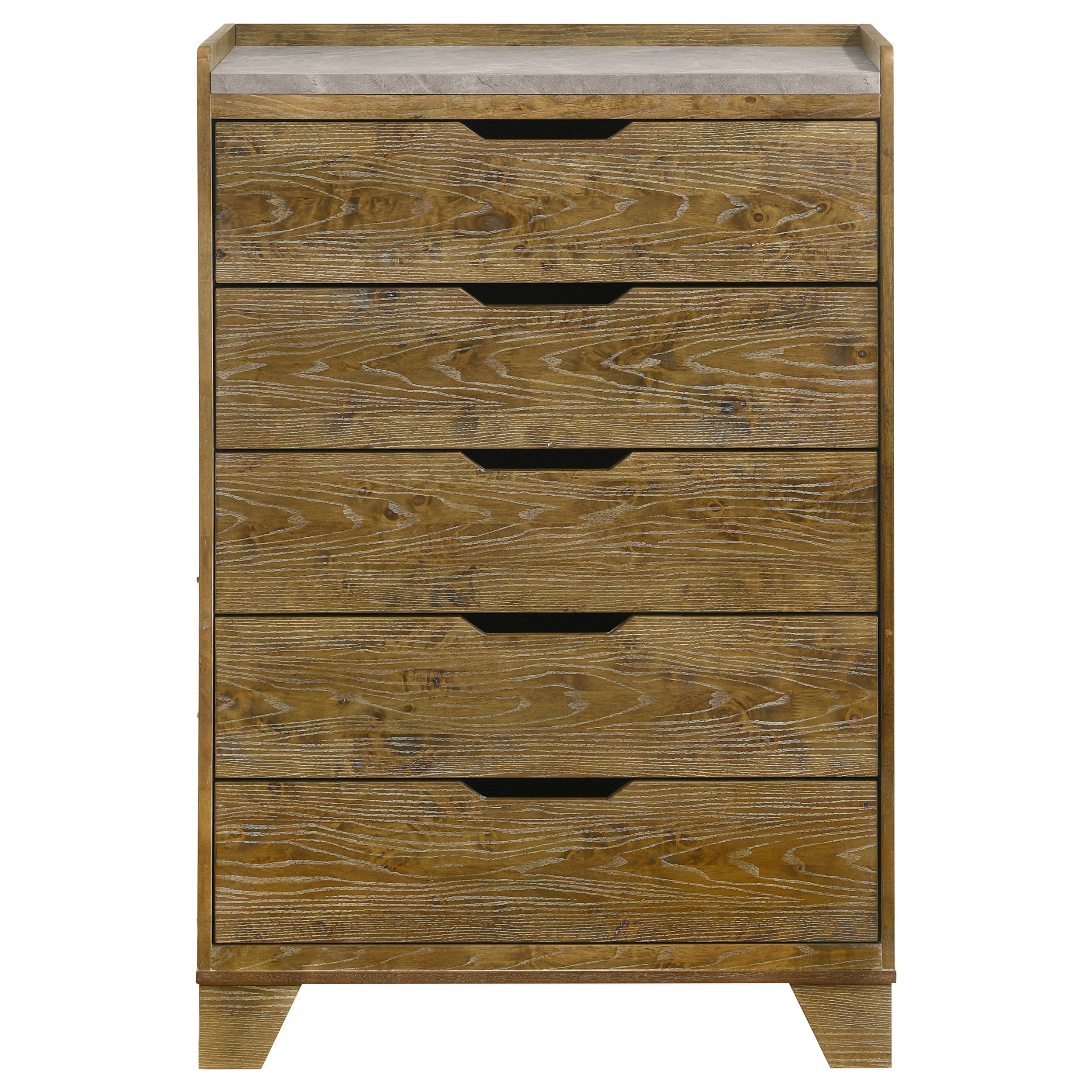 Henderson 5-drawer Bedroom Chest of Drawers Medium Oak — view 3