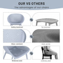 2 Pack Lounge Chair Set & Folding Square Table