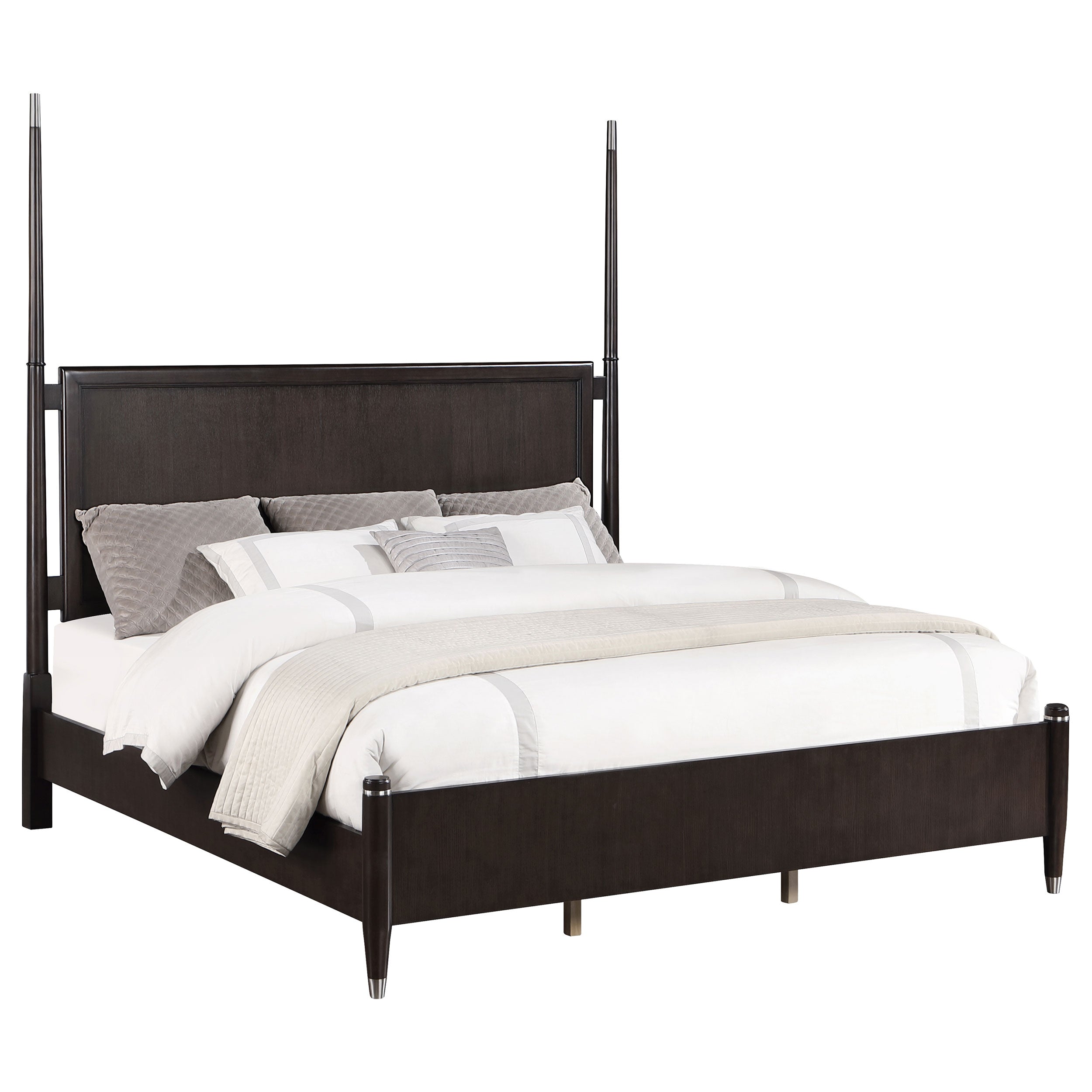 Emberlyn Wood Queen Poster Bed Brown — view 6