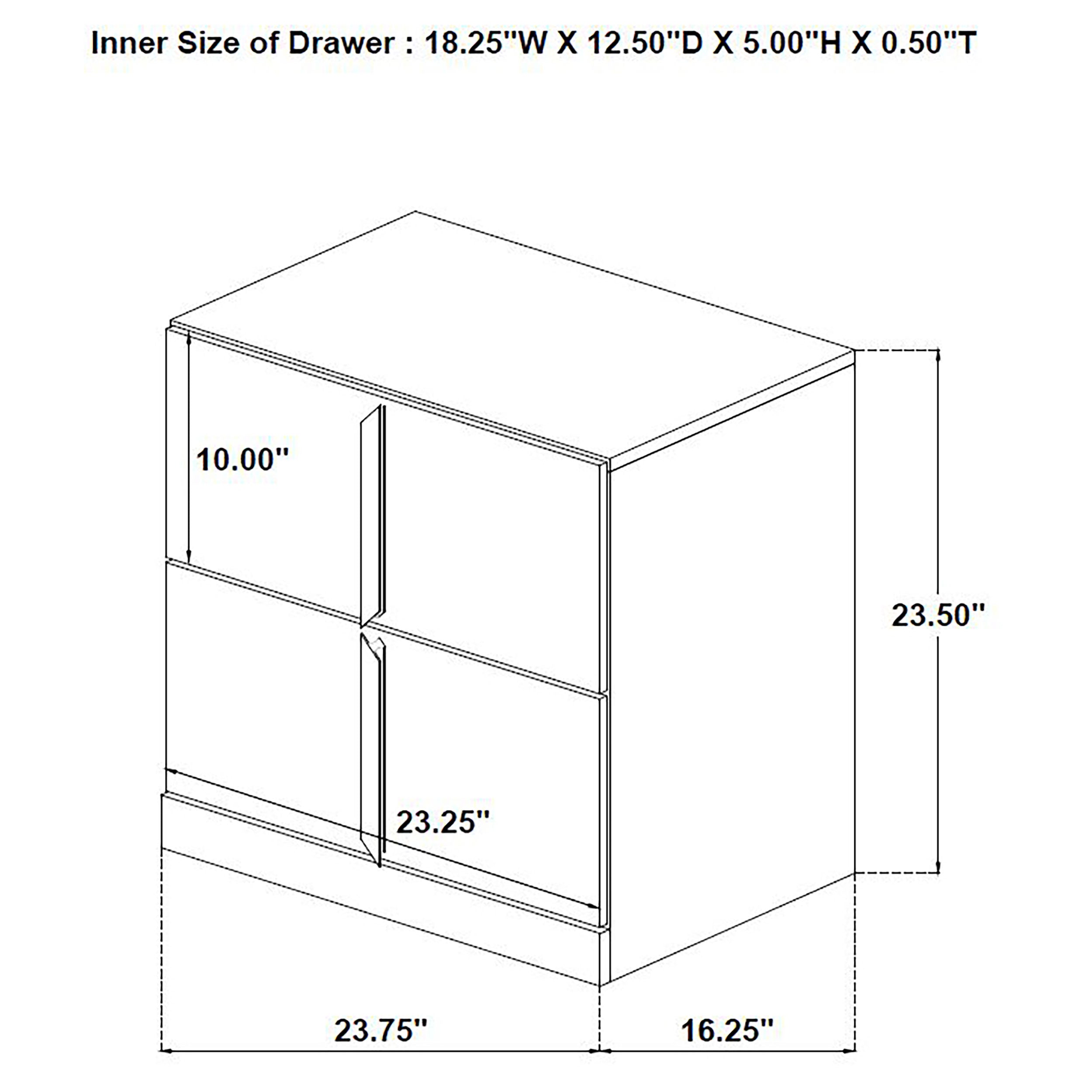 Ines 4-piece Eastern King Bedroom Set Grey and White High Gloss — view 16