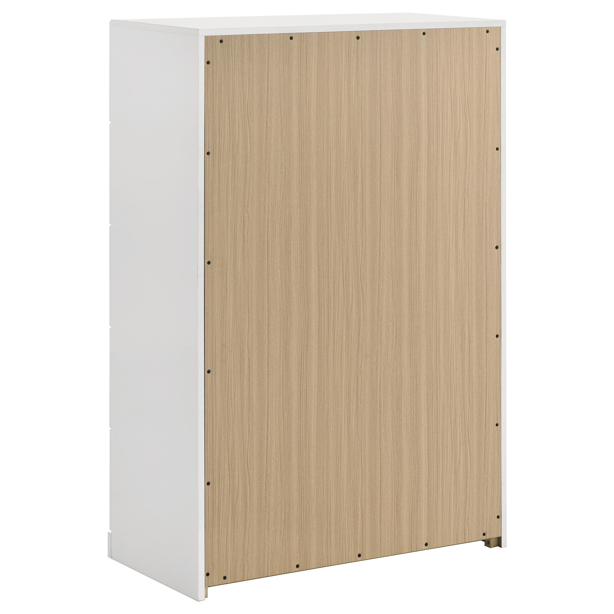 Ines 5-drawer Bedroom Chest of Drawers White High Gloss — view 4