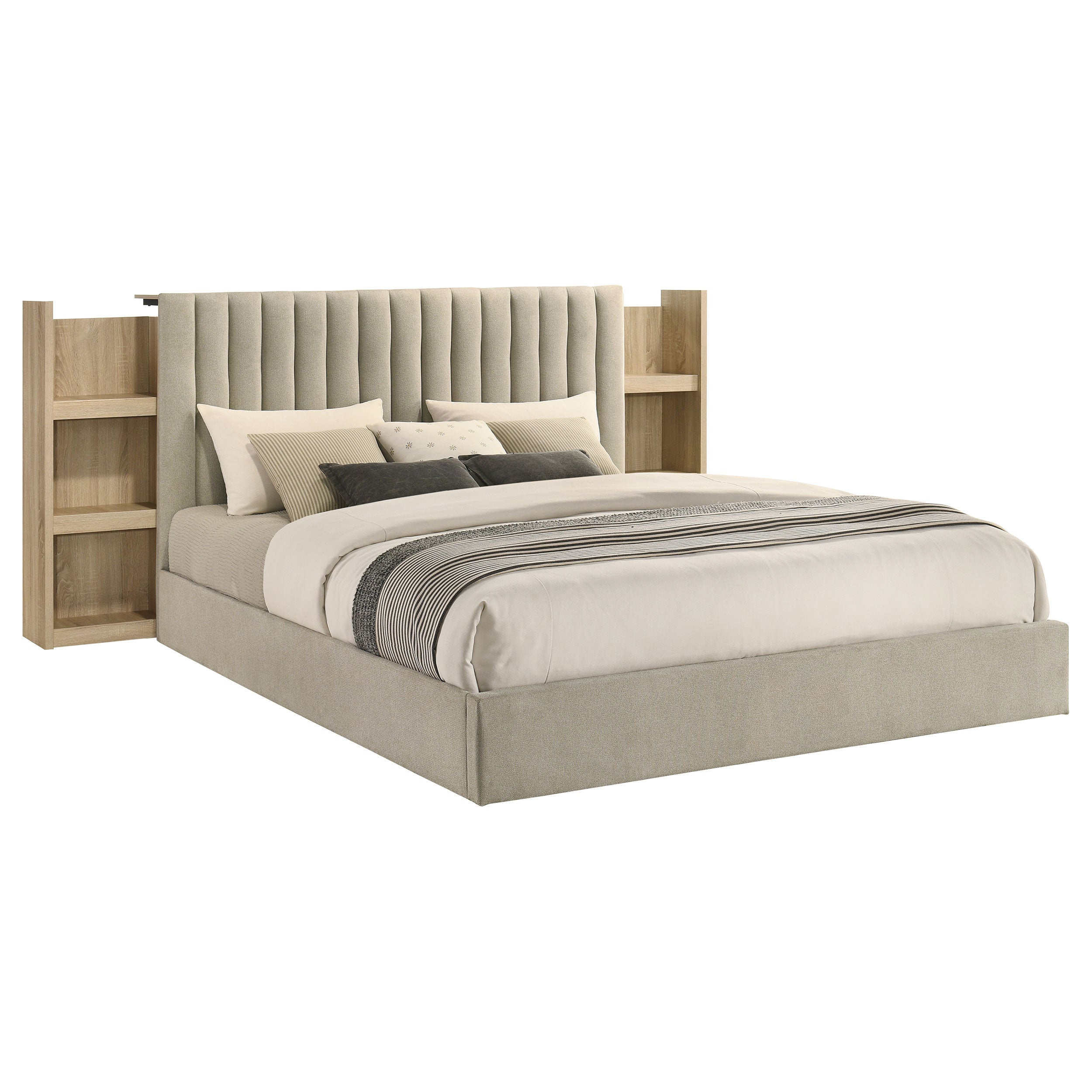 Arielle 4-piece Eastern King Bedroom Set Light Oak — view 3